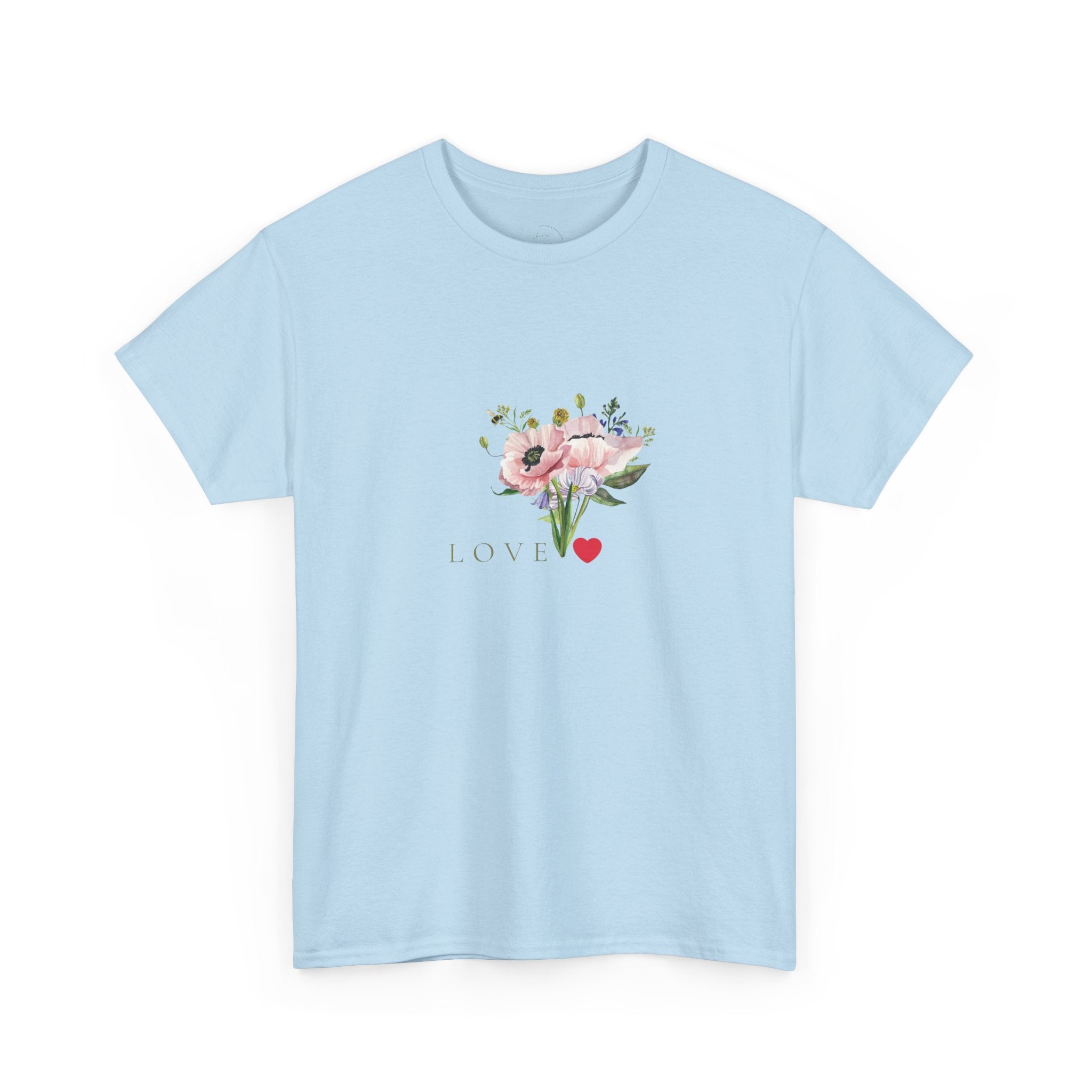 Love Floral Tee — Romantic Bouquet Graphic T‑Shirt