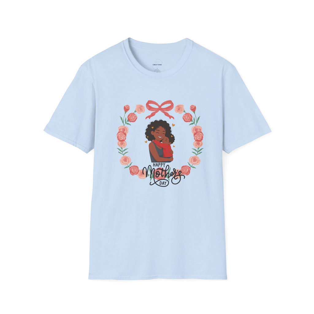 Mother’s Day Floral Tee — “Happy Mother’s Day” Mother and Child