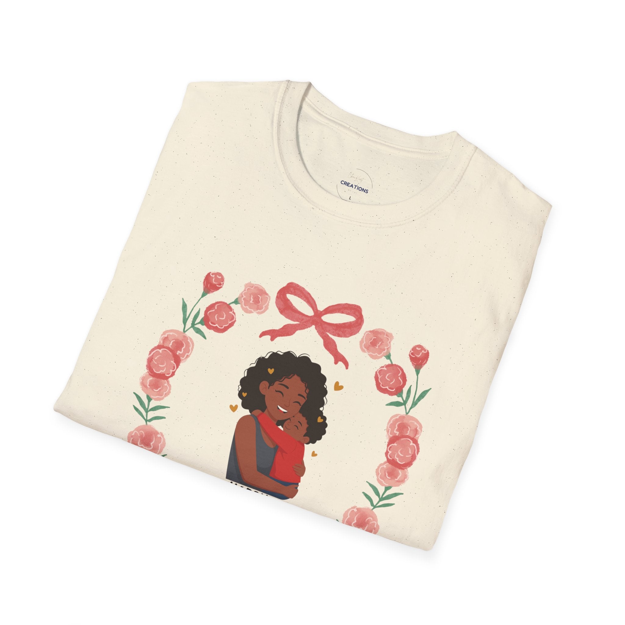 Mother’s Day Floral Tee — “Happy Mother’s Day” Mother and Child