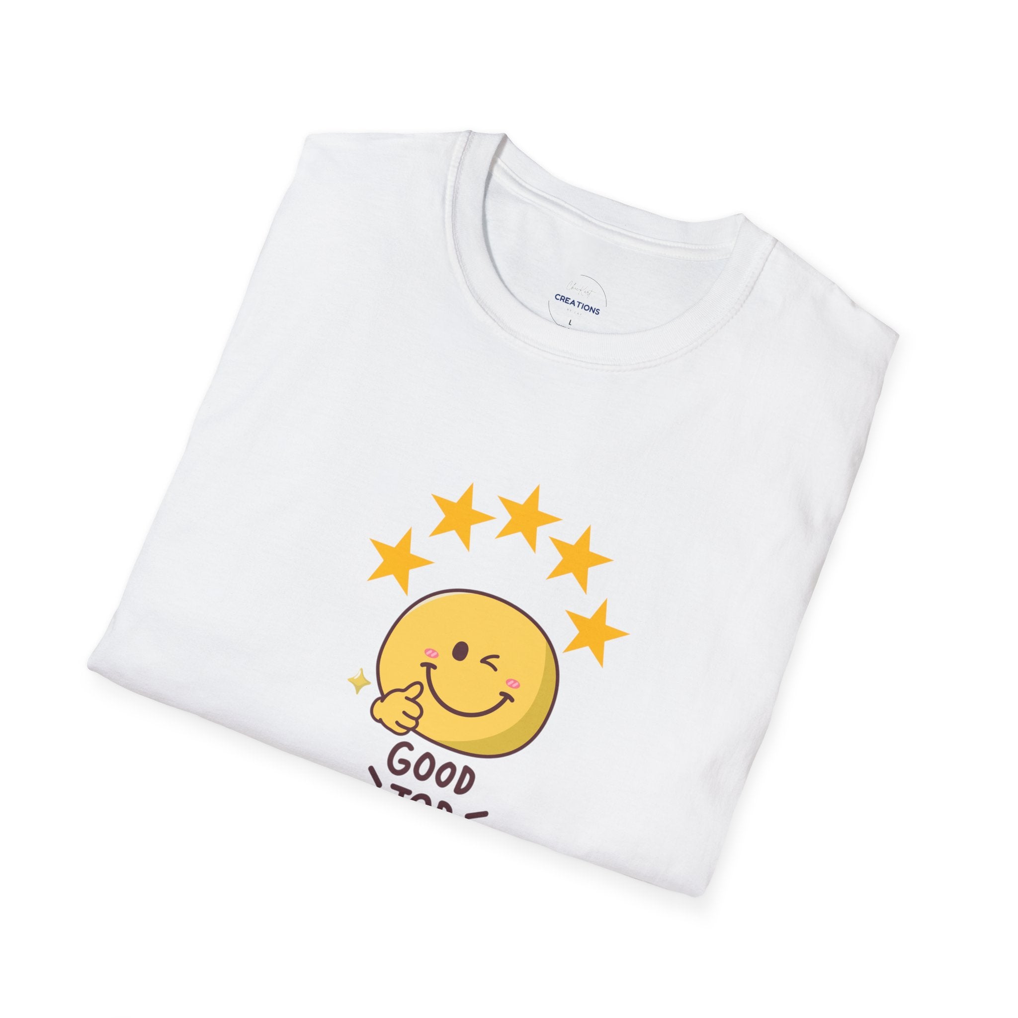 Good Job Smiley T-Shirt — Cute 5-Star Positive Vibe Tee