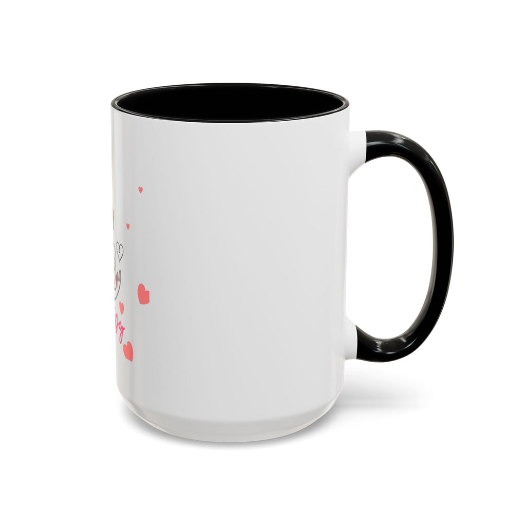 Mother’s Day Coffee Mug — 'Happy Mother’s Day' Heart & Mom-Baby Illustration (Accent 11/15oz)