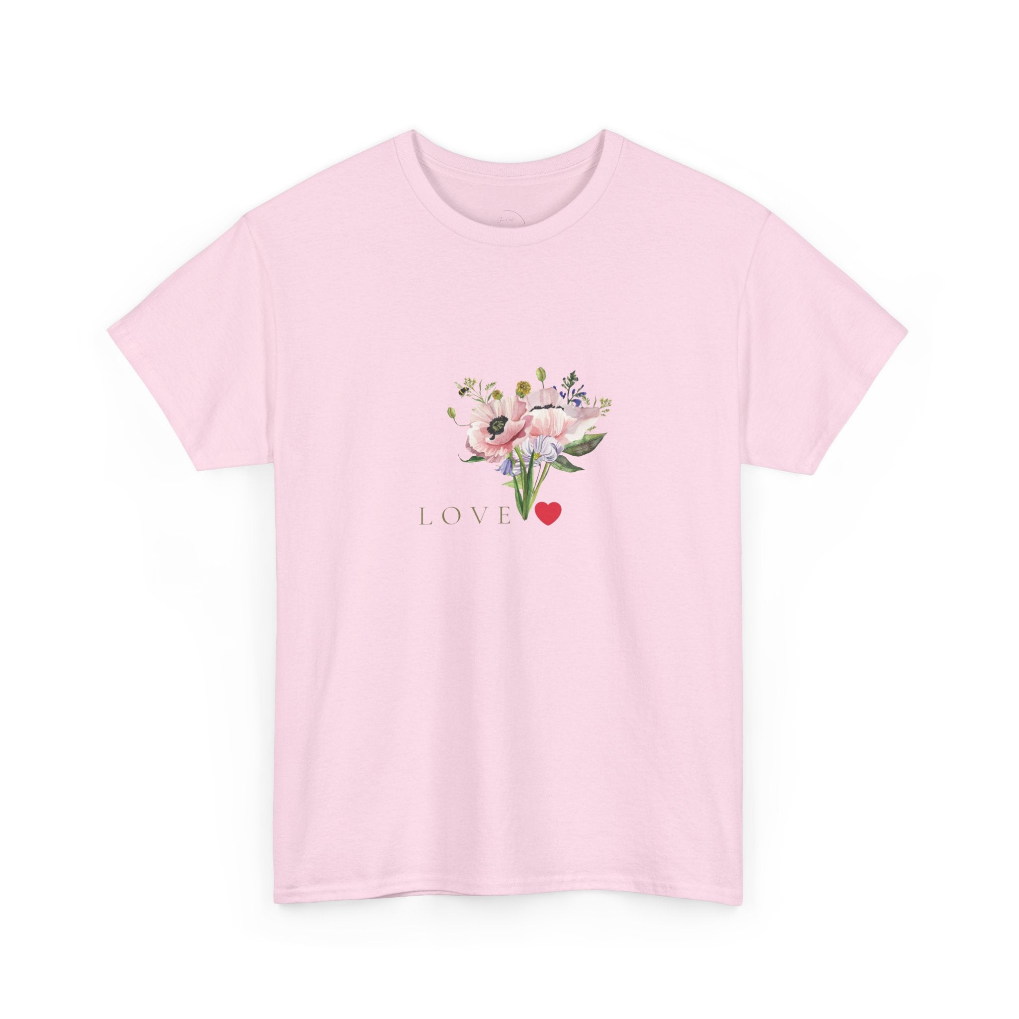 Love Floral Tee — Romantic Bouquet Graphic T‑Shirt