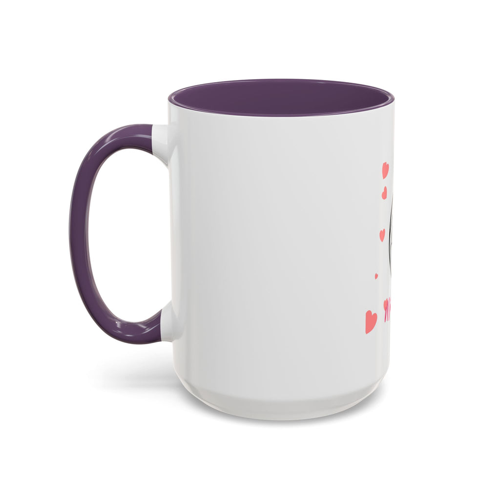 Mother’s Day Coffee Mug — 'Happy Mother’s Day' Heart & Mom-Baby Illustration (Accent 11/15oz)