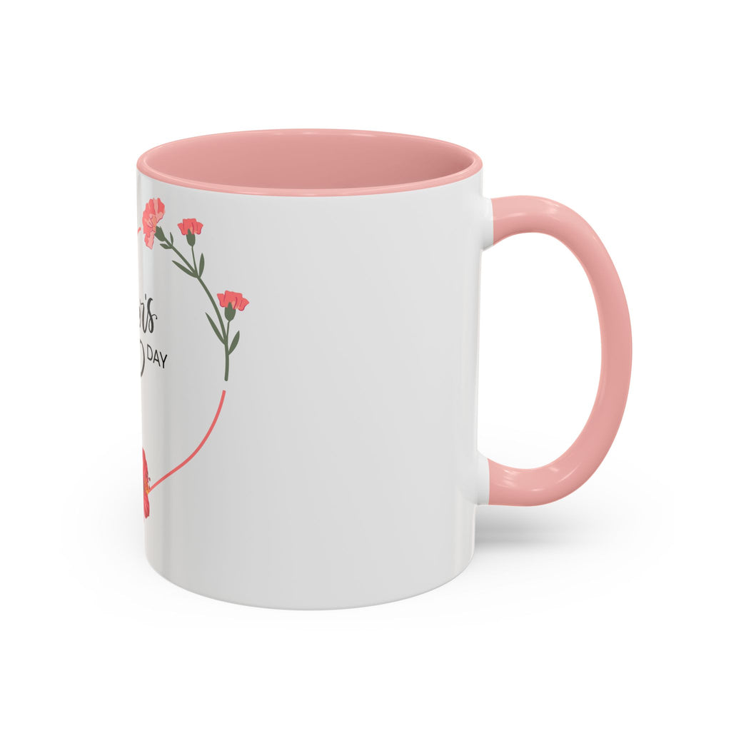 Mother's Day Heart Floral Accent Coffee Mug – "Happy Mother's Day" 11/15oz