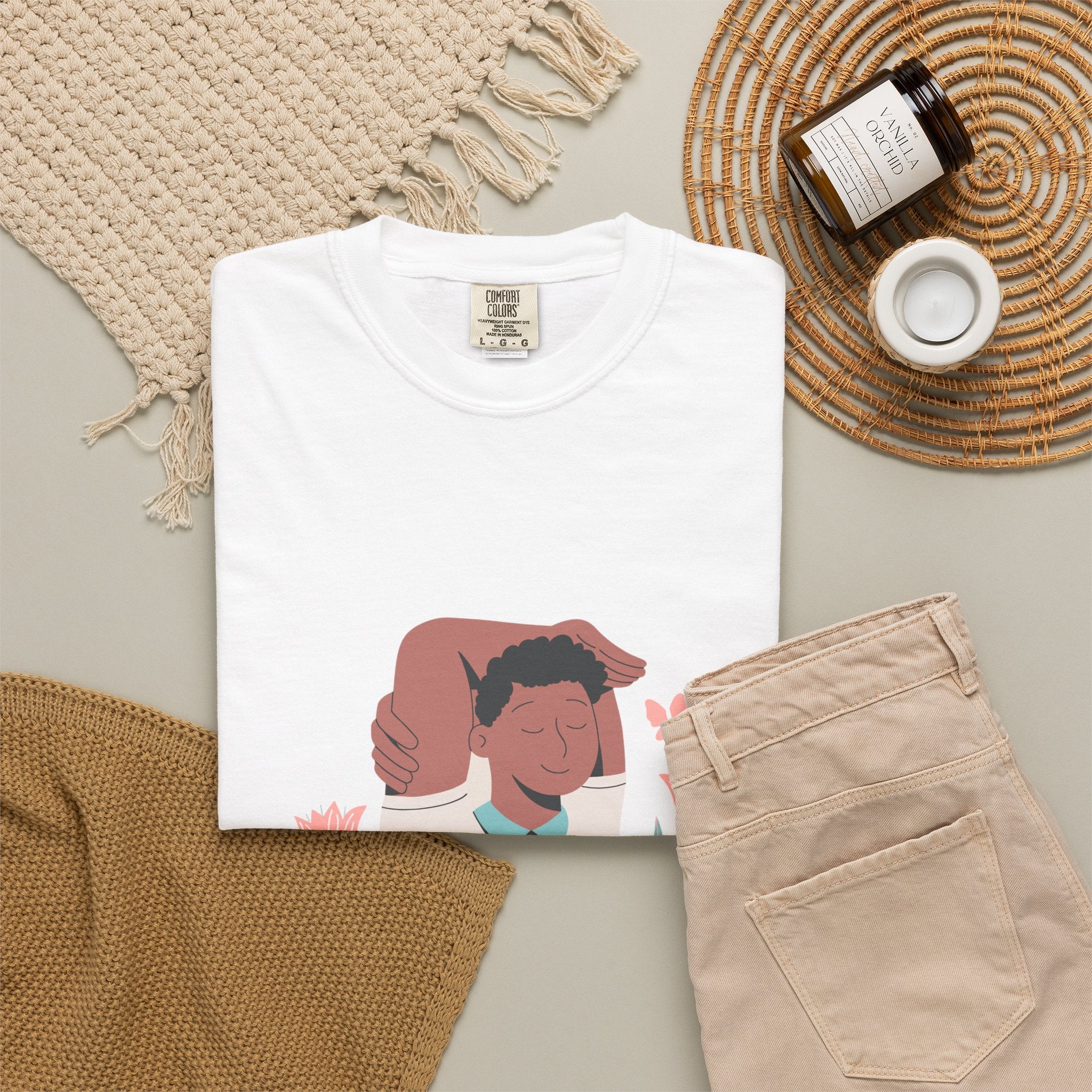 Peace Floral Portrait T-Shirt
