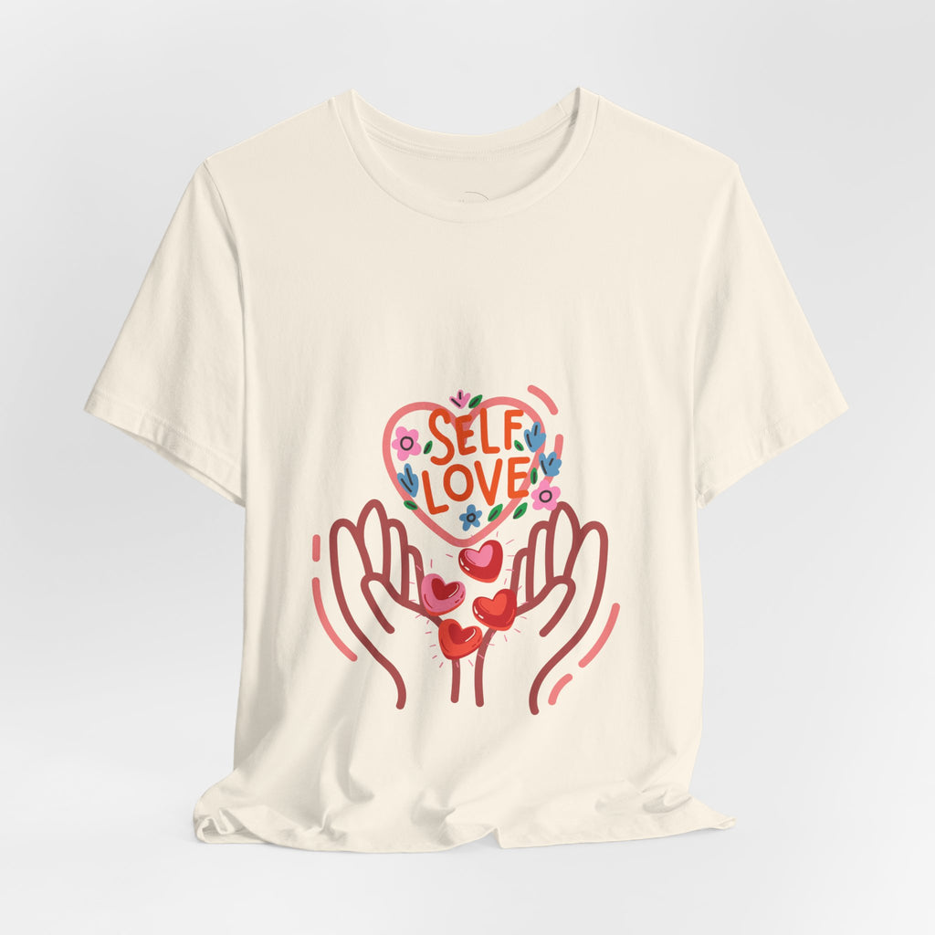 Self Love Heart Tee — Women's Self-Care Graphic T-Shirt