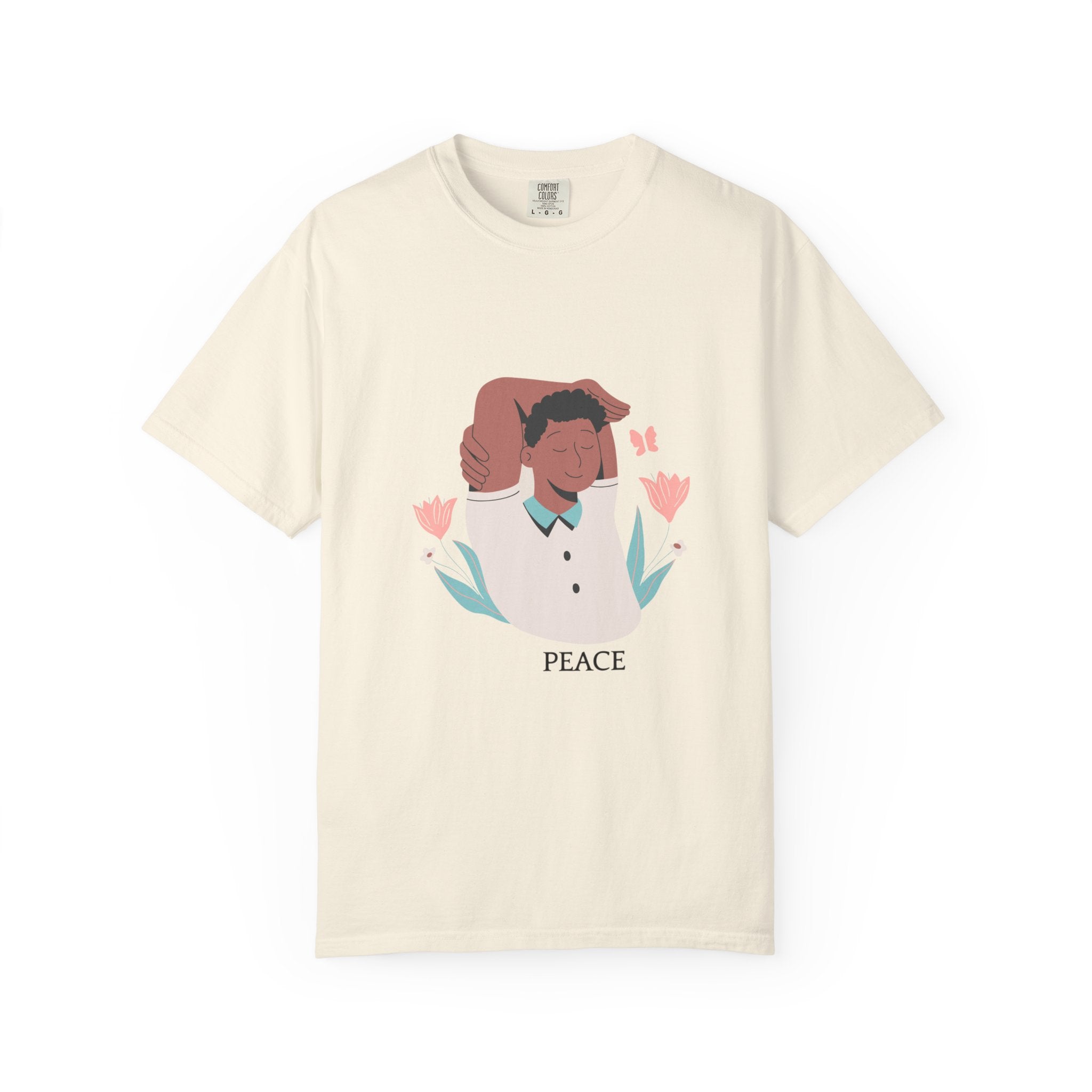 Peace Floral Portrait T-Shirt