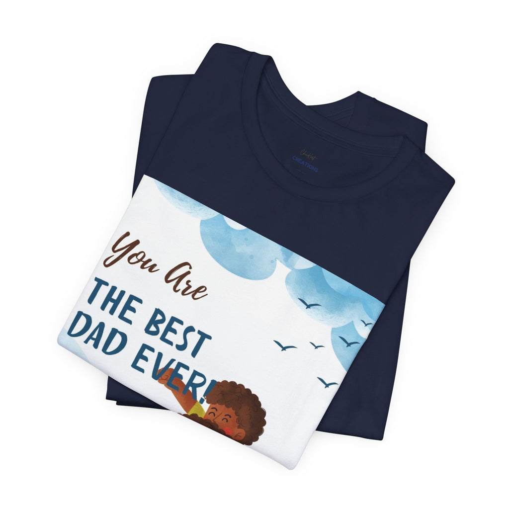 Best Dad Ever T-Shirt – Father & Child Illustration Father's Day Tee