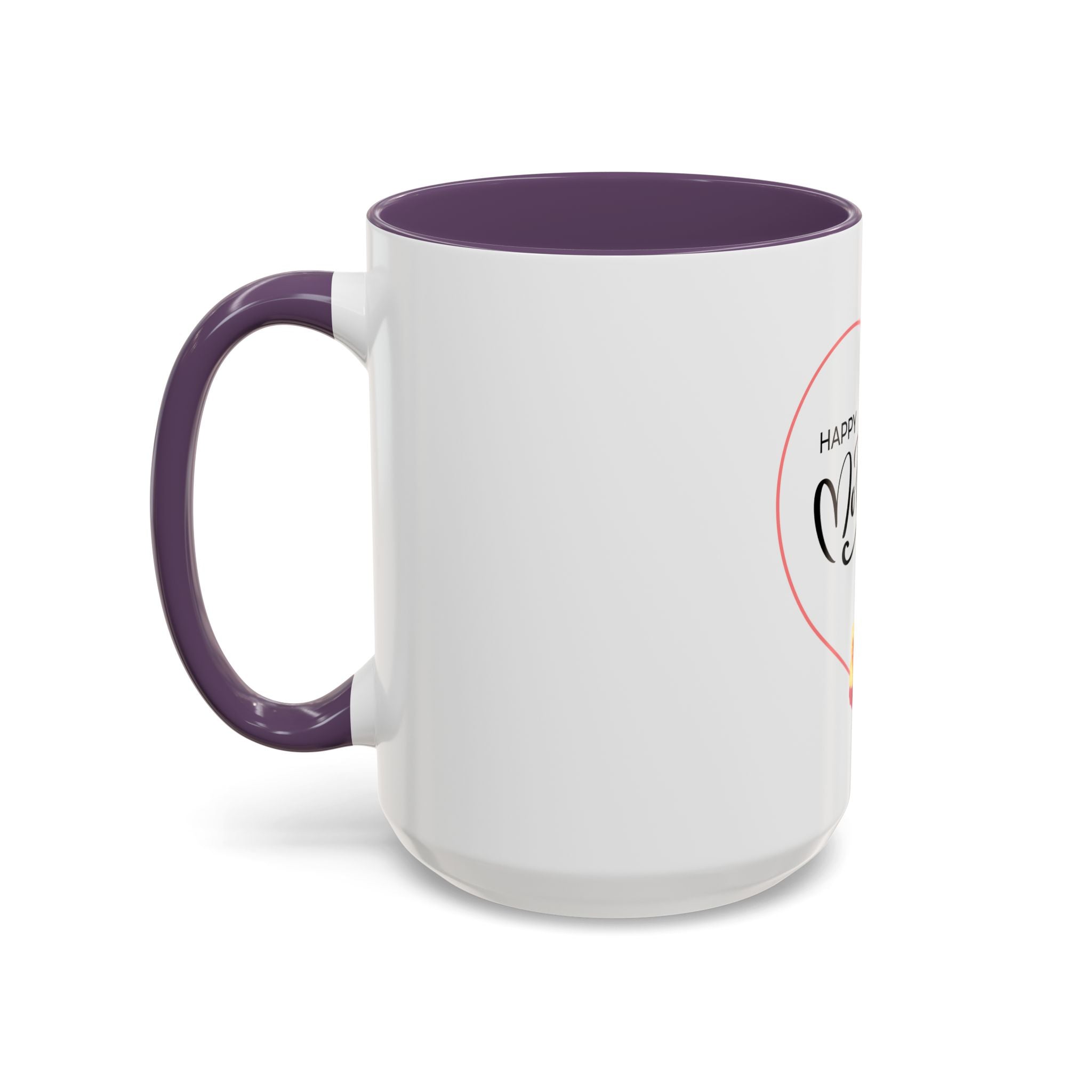 Mother's Day Heart Floral Accent Coffee Mug – "Happy Mother's Day" 11/15oz