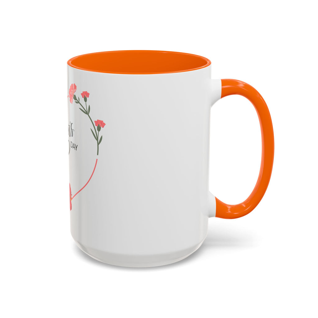 Mother's Day Heart Floral Accent Coffee Mug – "Happy Mother's Day" 11/15oz