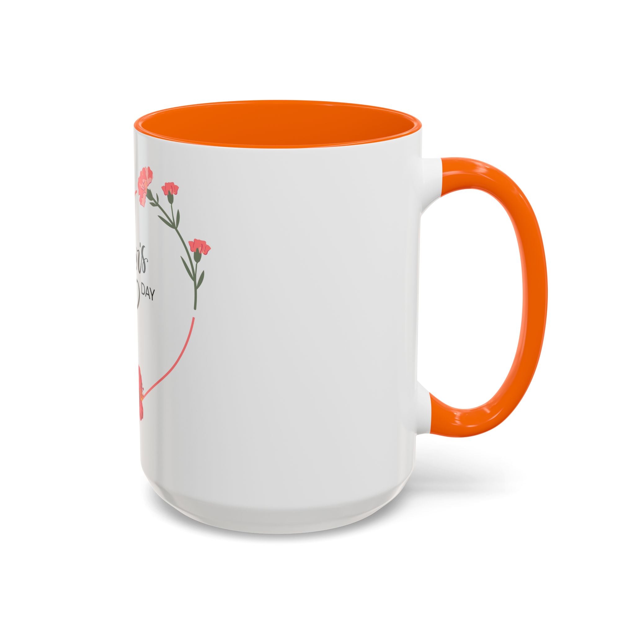 Mother's Day Heart Floral Accent Coffee Mug – "Happy Mother's Day" 11/15oz