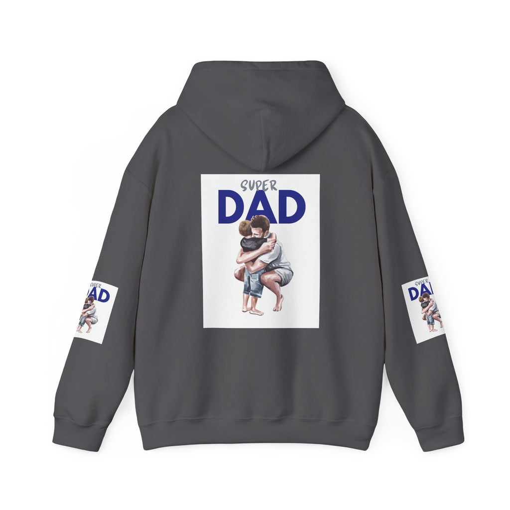 Super Dad Hoodie – Father and Child Hug Graphic Pullover