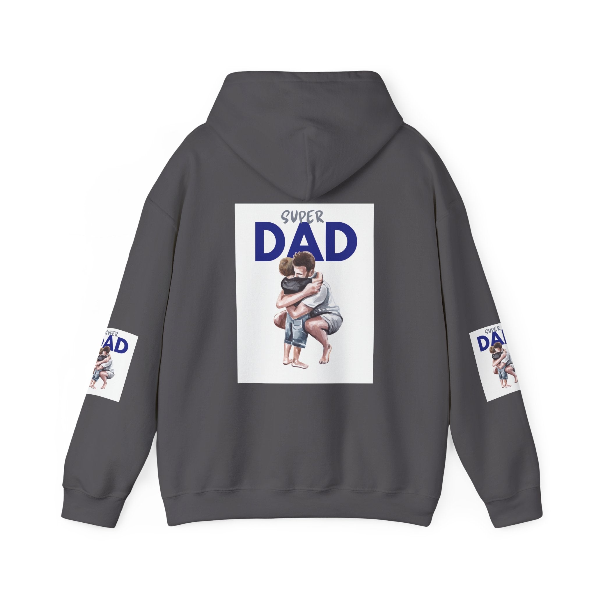 Super Dad Hoodie – Father and Child Hug Graphic Pullover