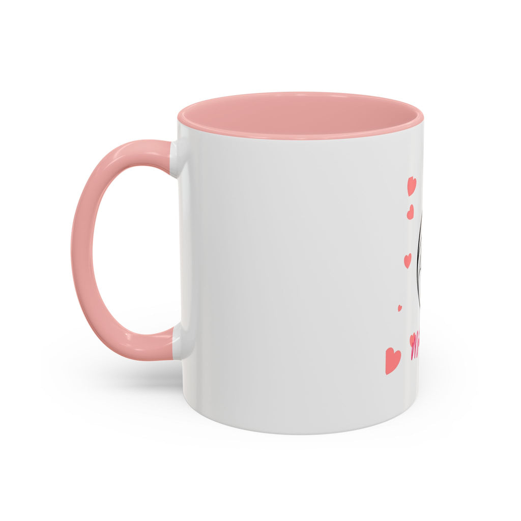 Mother’s Day Coffee Mug — 'Happy Mother’s Day' Heart & Mom-Baby Illustration (Accent 11/15oz)
