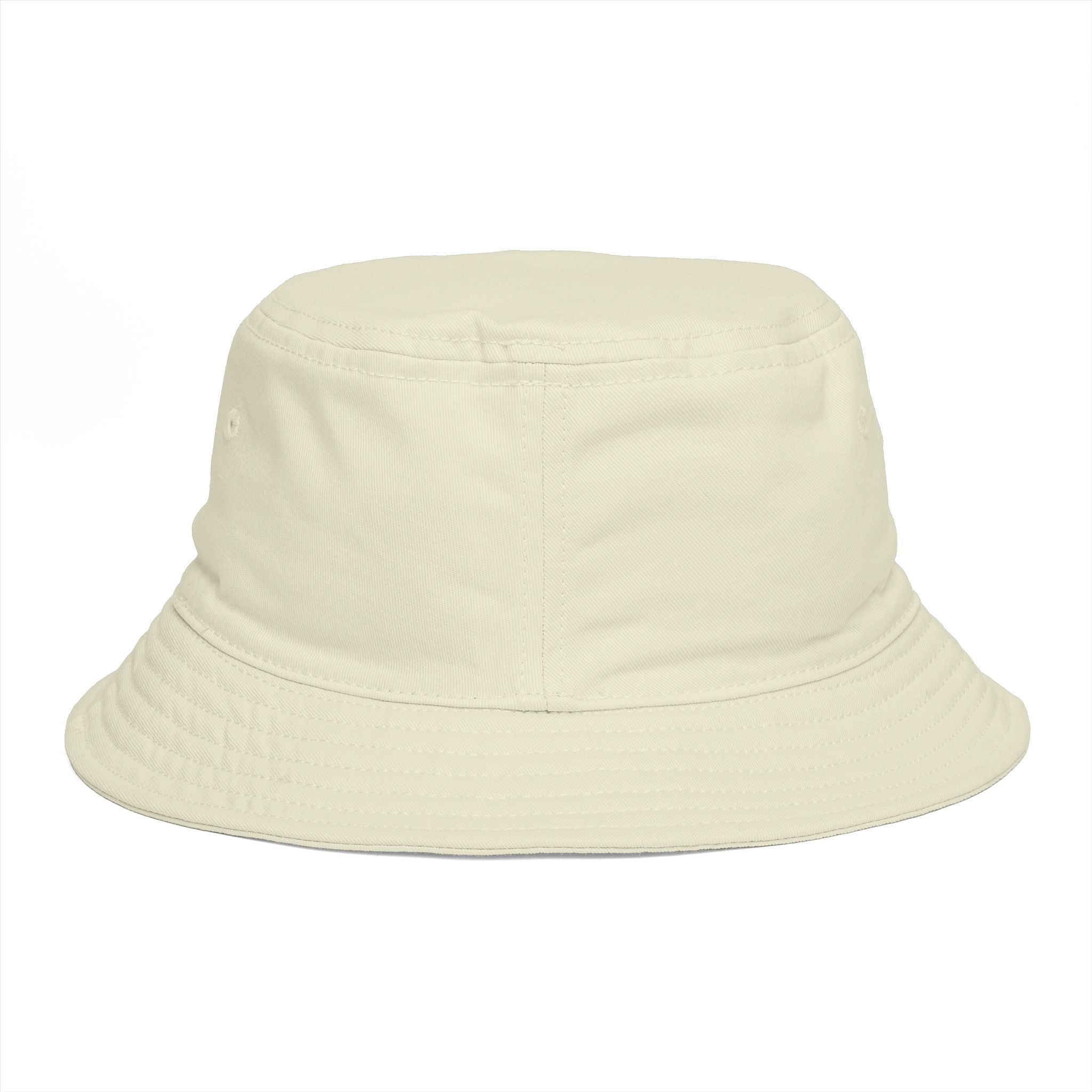 Bucket Hat — Retro Peace Sign with Flower Patch, Vintage 70s Boho Summer Sun Hat