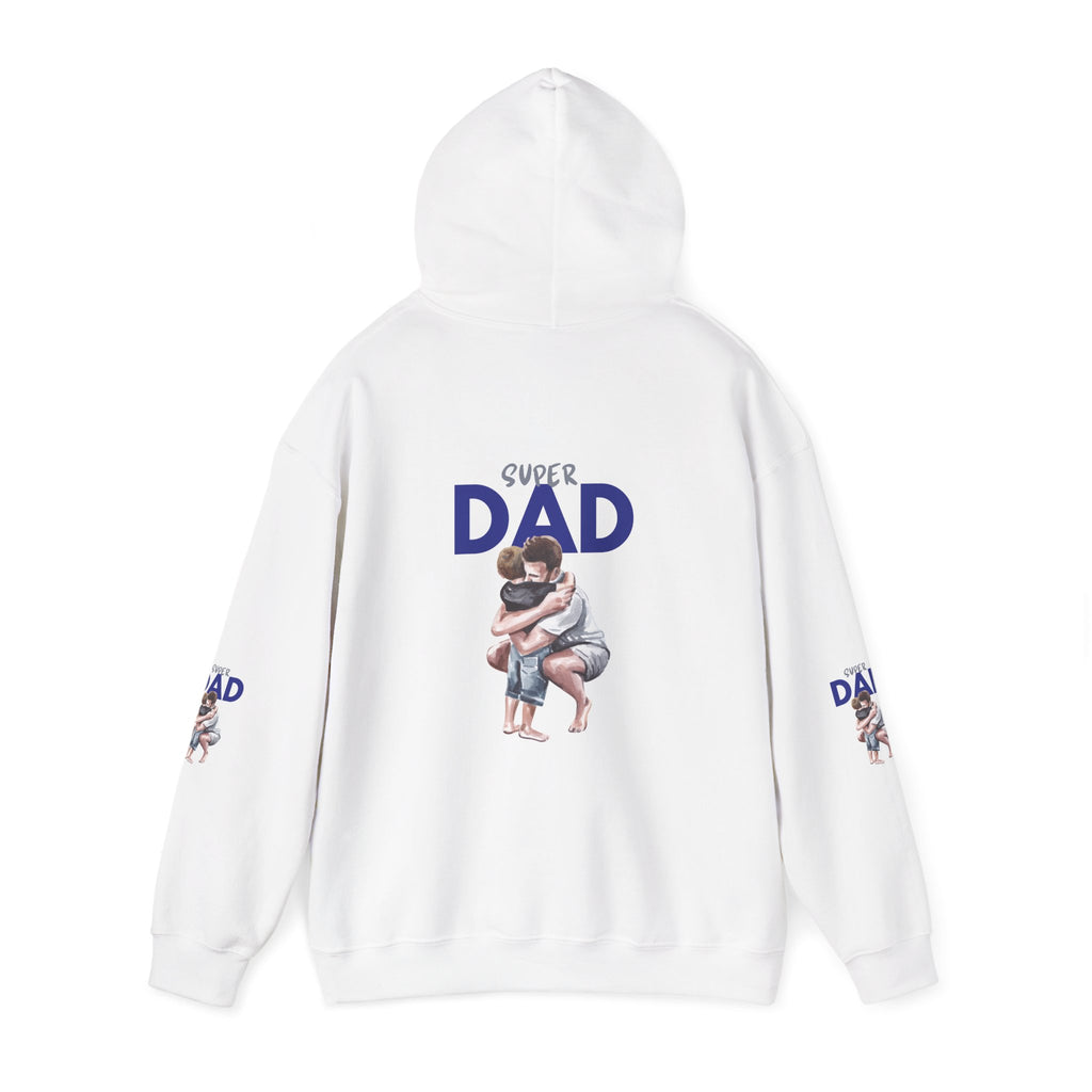 Super Dad Hoodie – Father and Child Hug Graphic Pullover