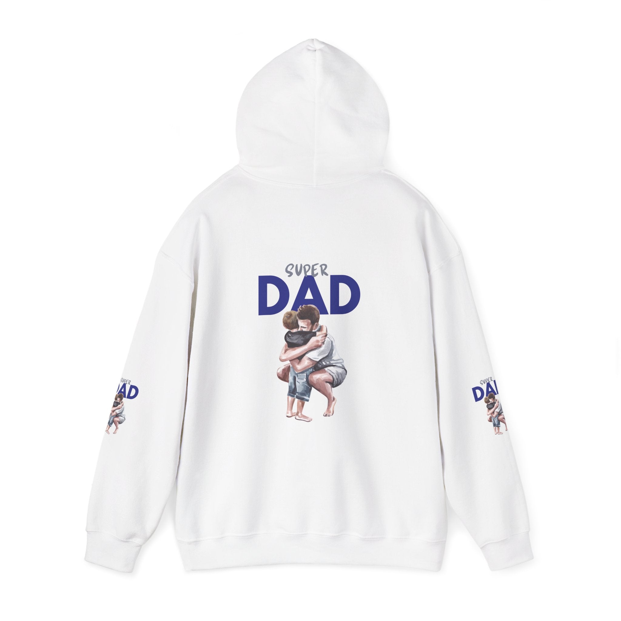 Super Dad Hoodie – Father and Child Hug Graphic Pullover