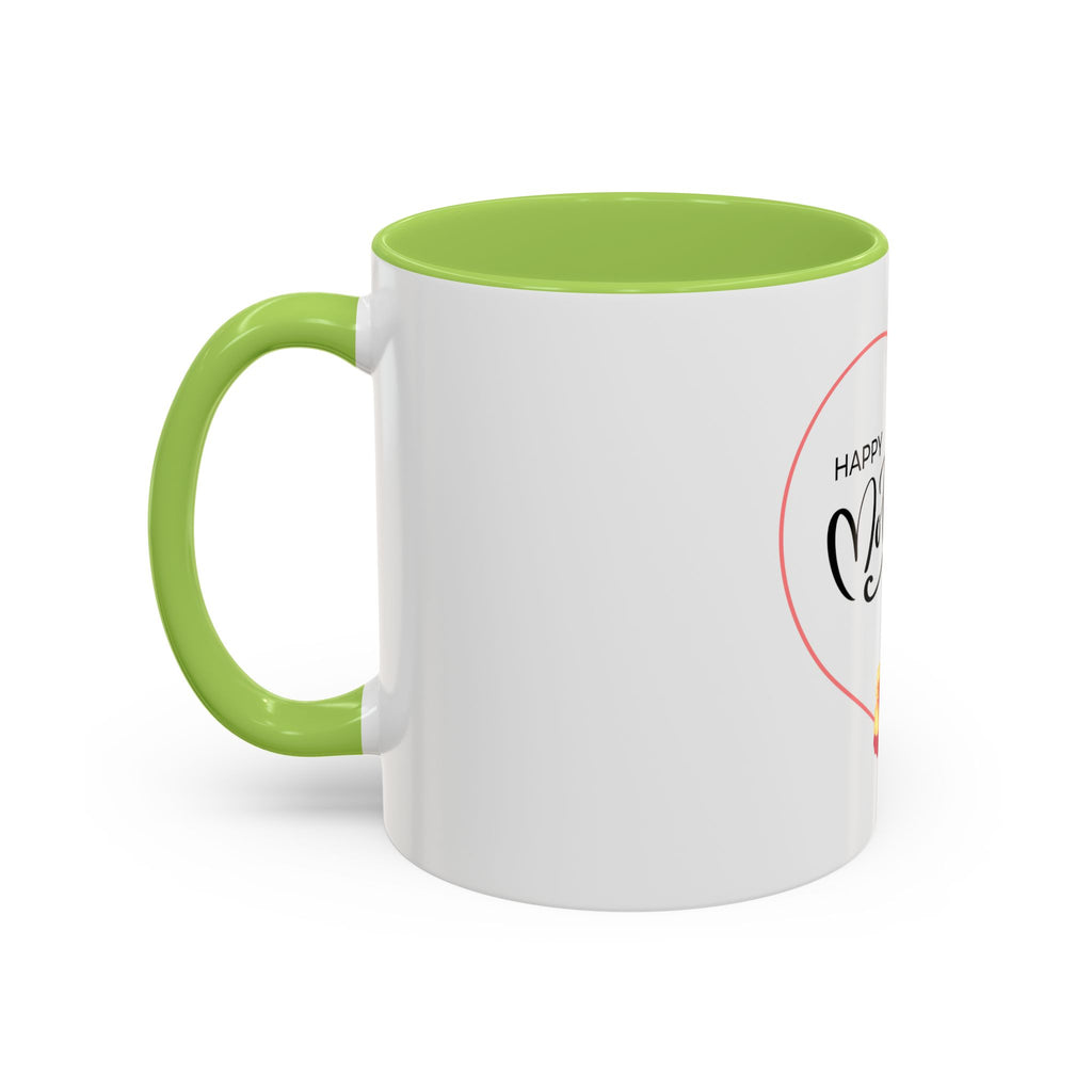 Mother's Day Heart Floral Accent Coffee Mug – "Happy Mother's Day" 11/15oz