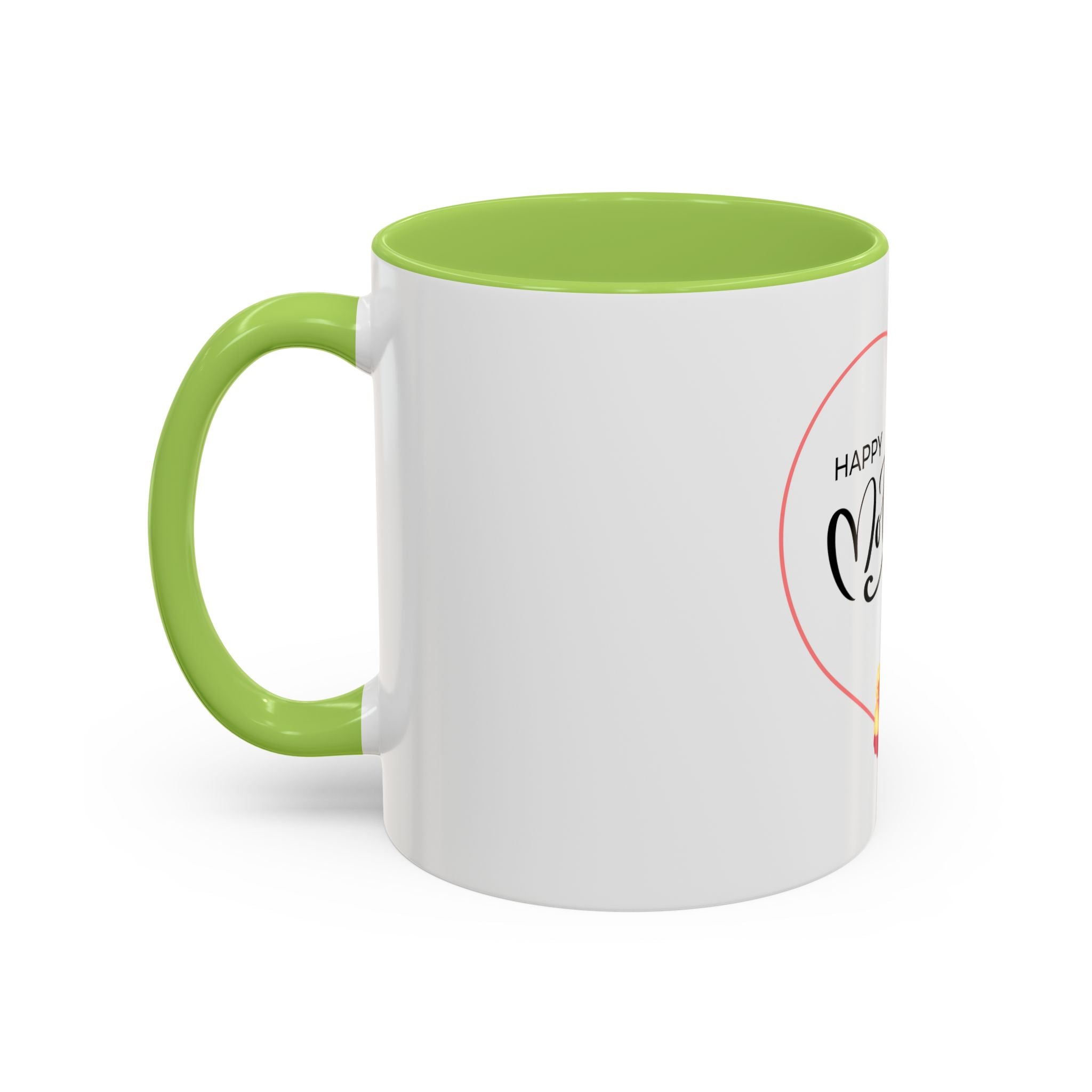 Mother's Day Heart Floral Accent Coffee Mug – "Happy Mother's Day" 11/15oz