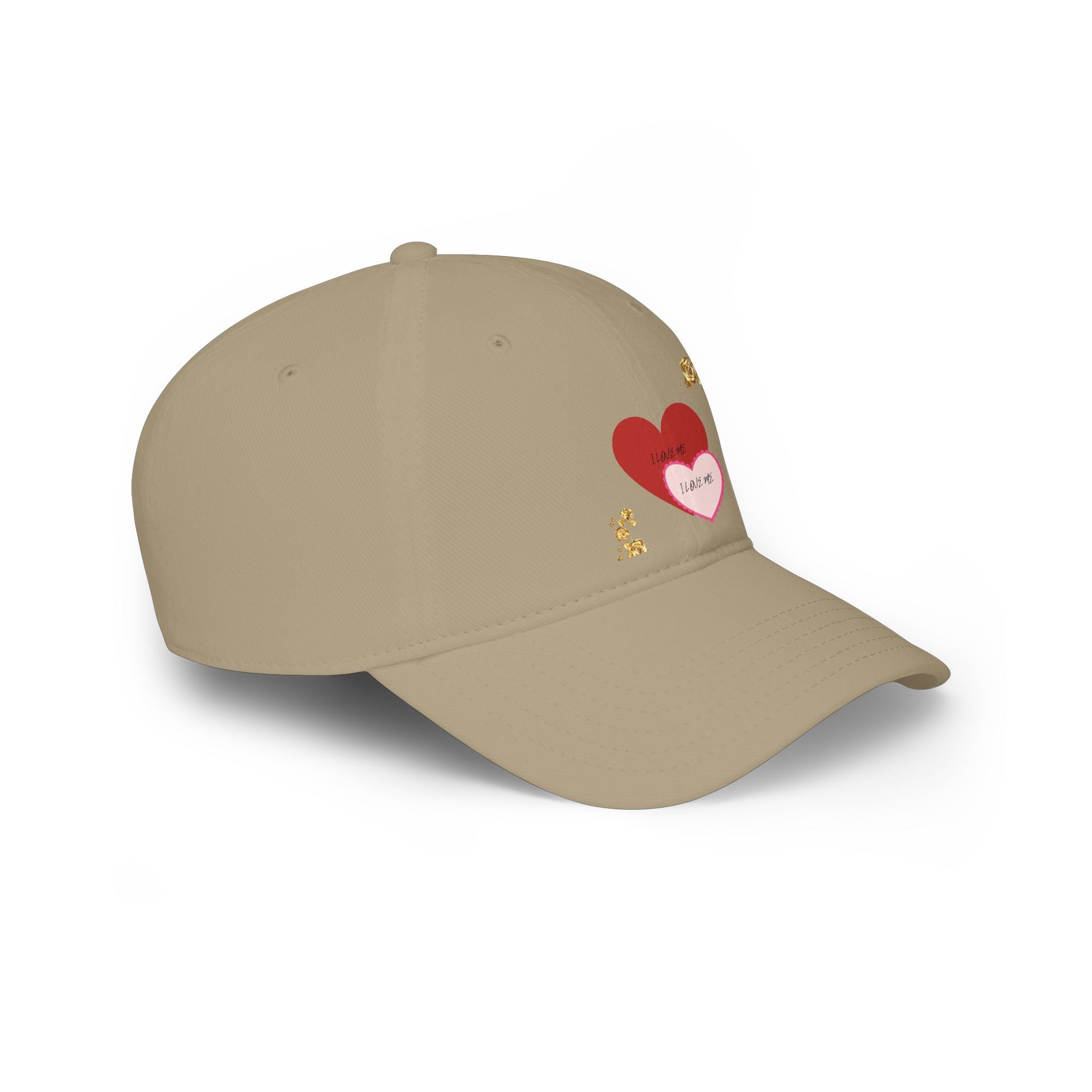 Heart Patch Baseball Cap — 'I Love Me' Layered Hearts Hat