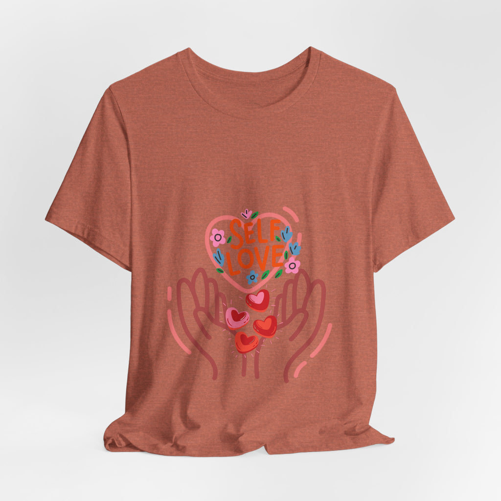 Self Love Heart Tee — Women's Self-Care Graphic T-Shirt