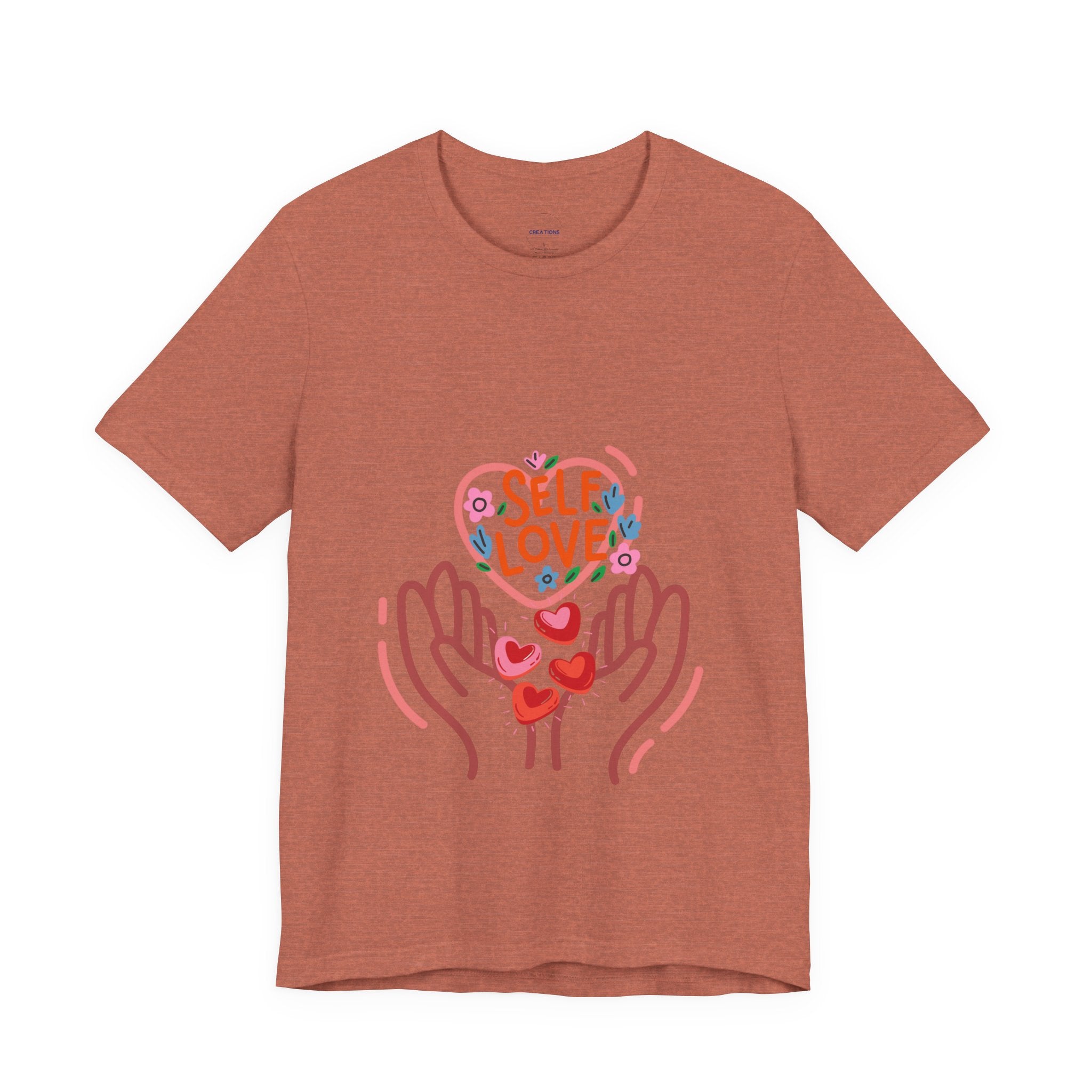 Self Love Heart Tee — Women's Self-Care Graphic T-Shirt