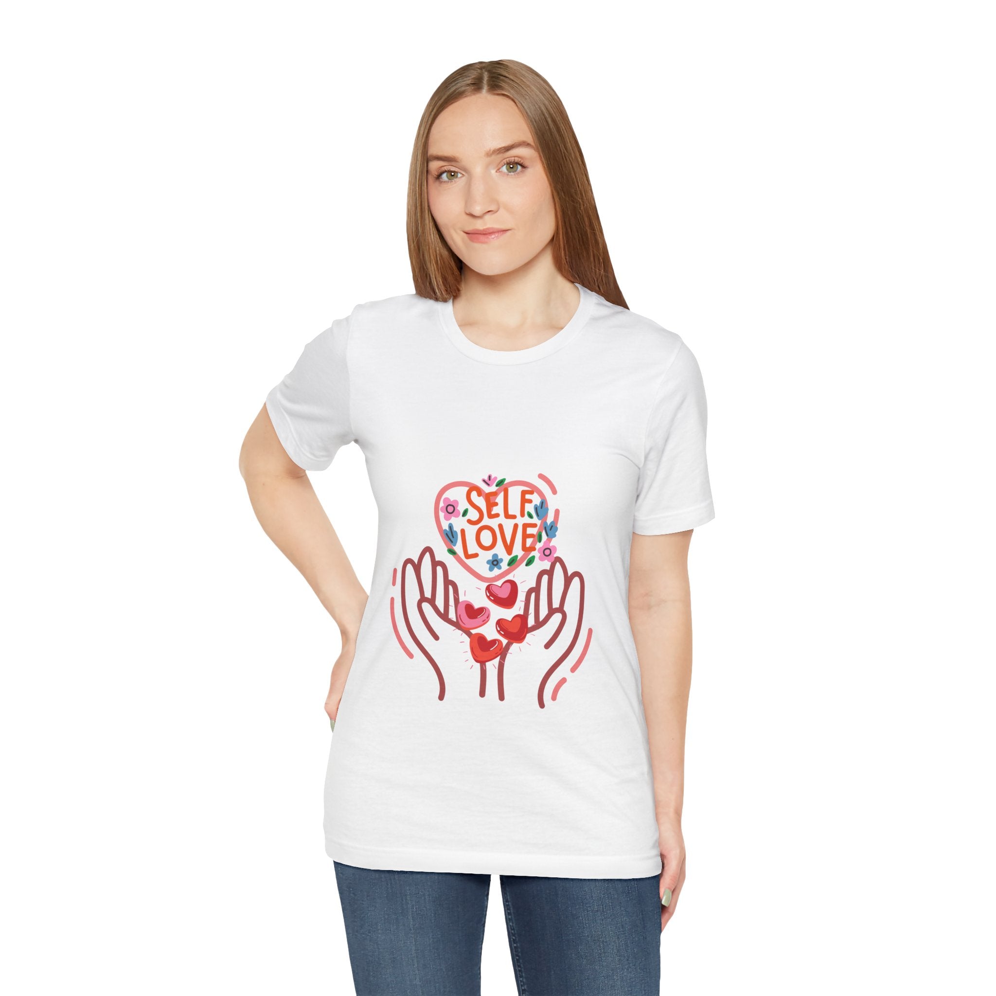 Self Love Heart Tee — Women's Self-Care Graphic T-Shirt