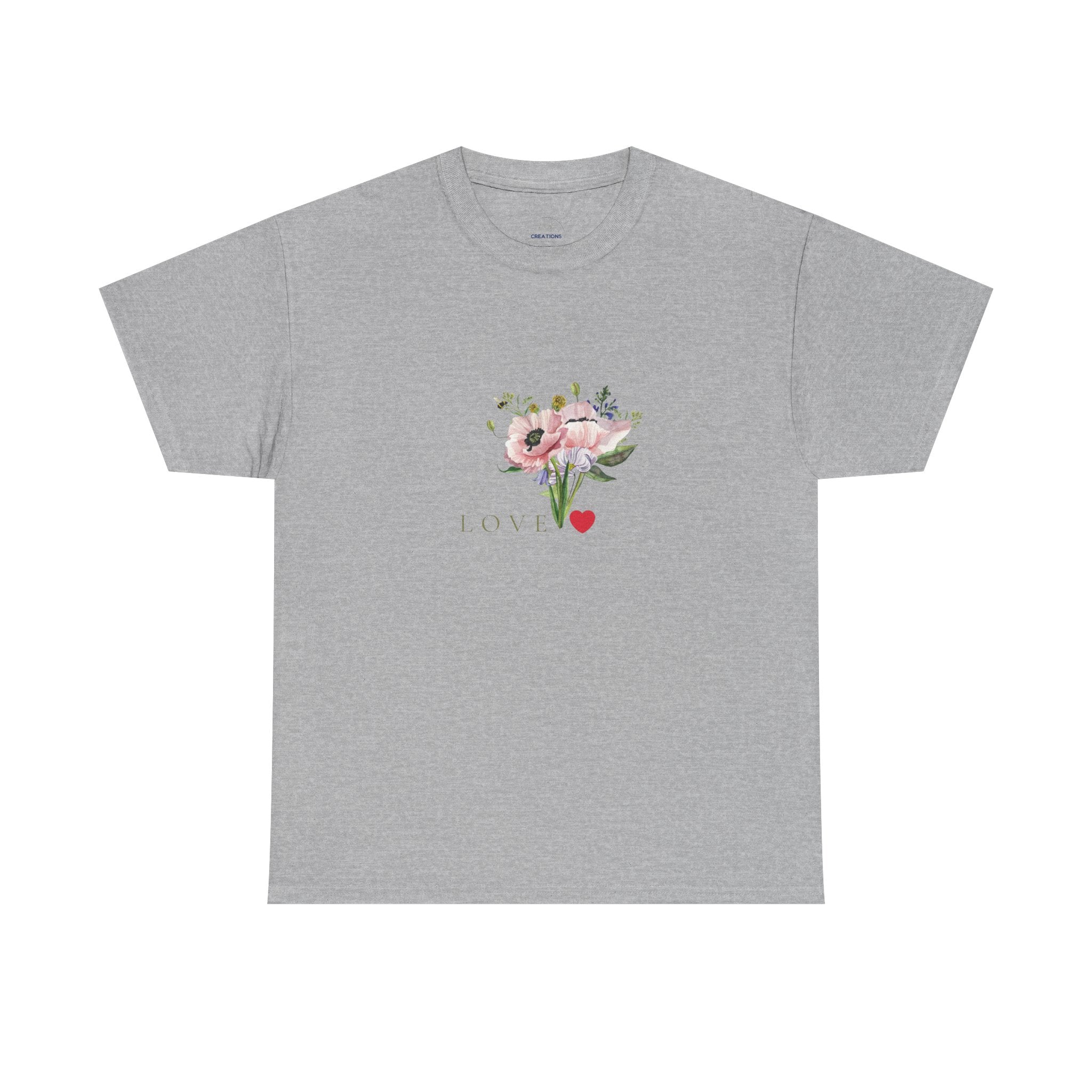 Love Floral Tee — Romantic Bouquet Graphic T‑Shirt
