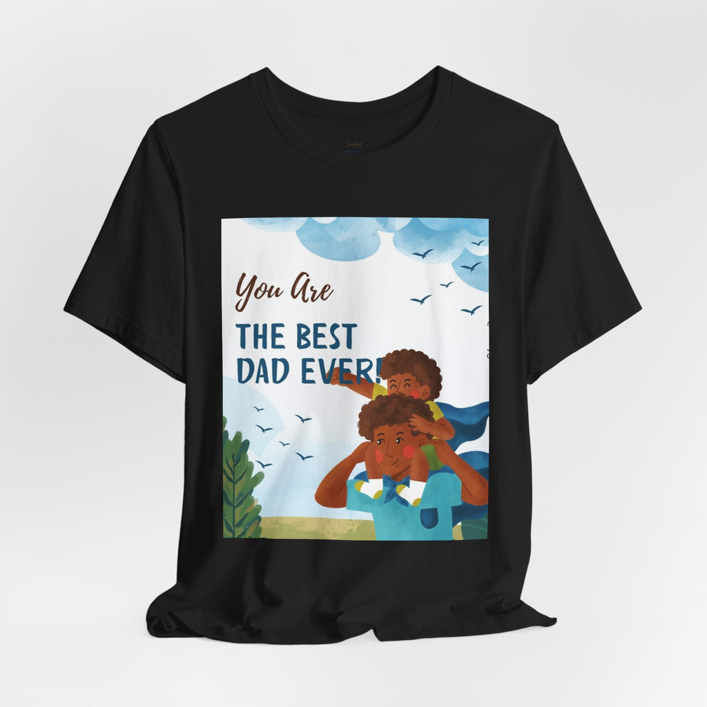 Best Dad Ever T-Shirt – Father & Child Illustration Father's Day Tee