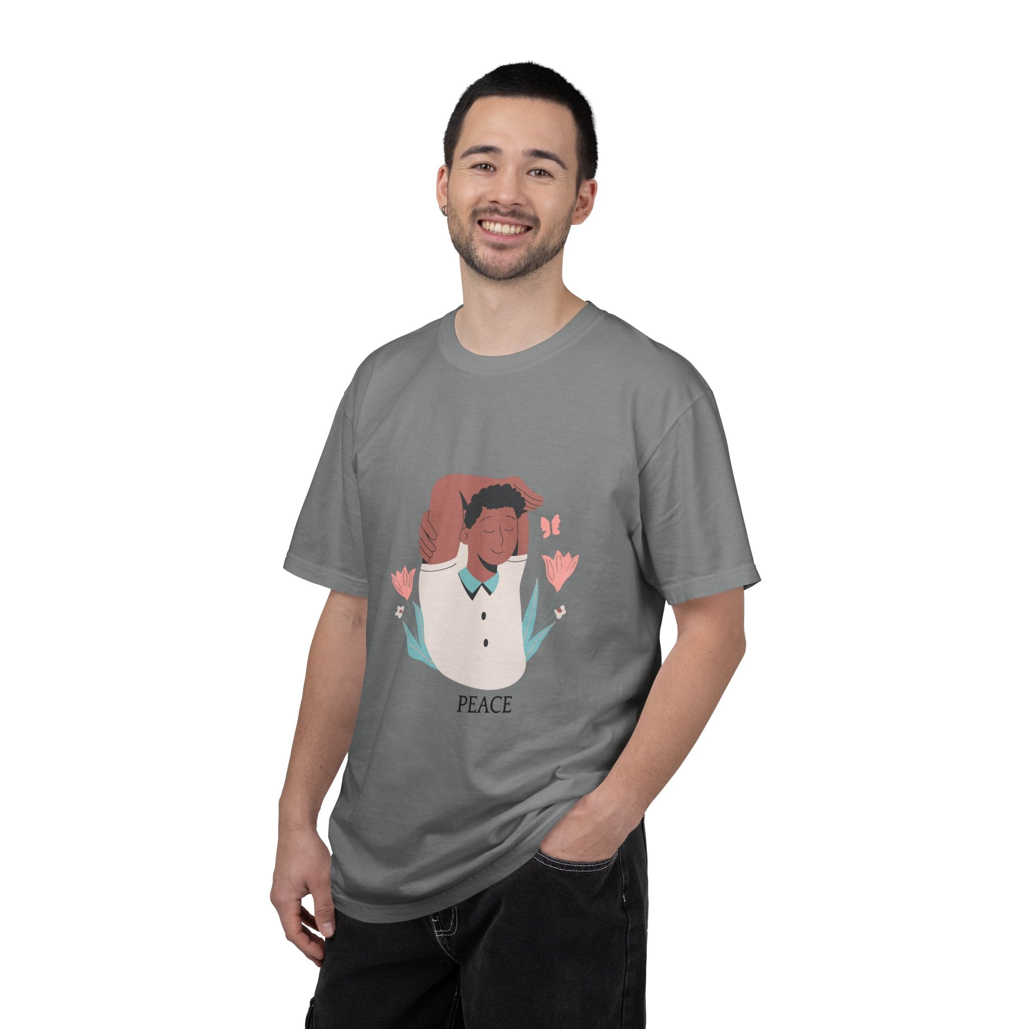 Peace Floral Portrait T-Shirt
