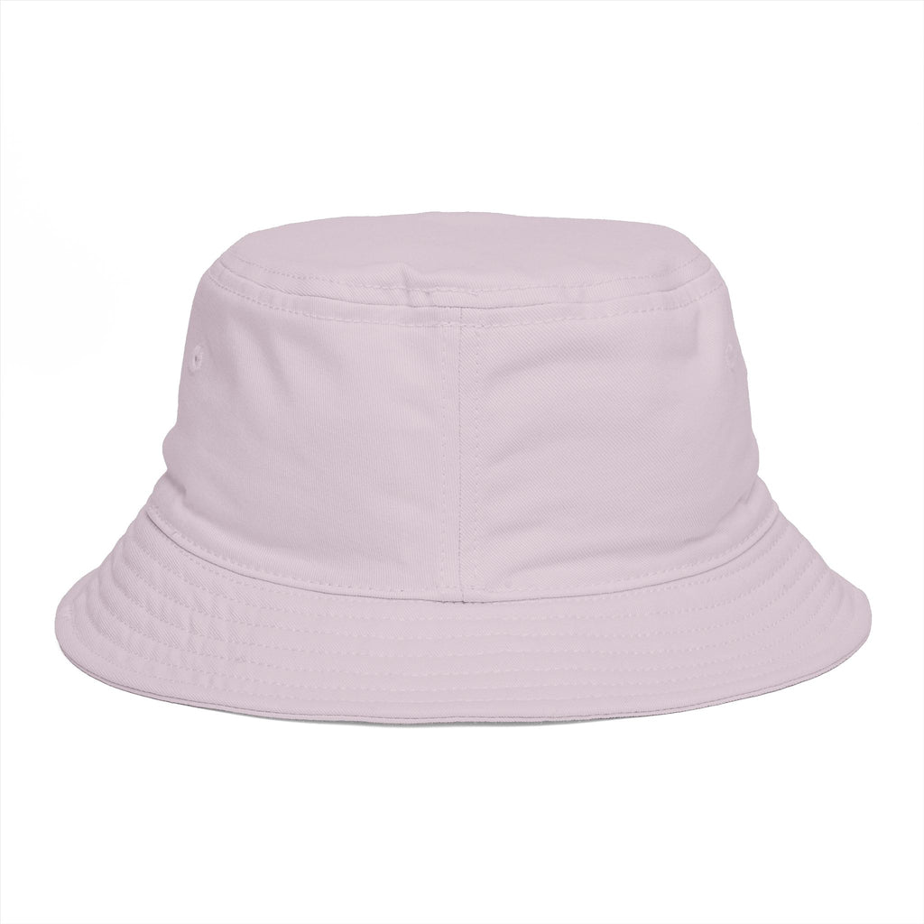 Bucket Hat — Retro Peace Sign with Flower Patch, Vintage 70s Boho Summer Sun Hat