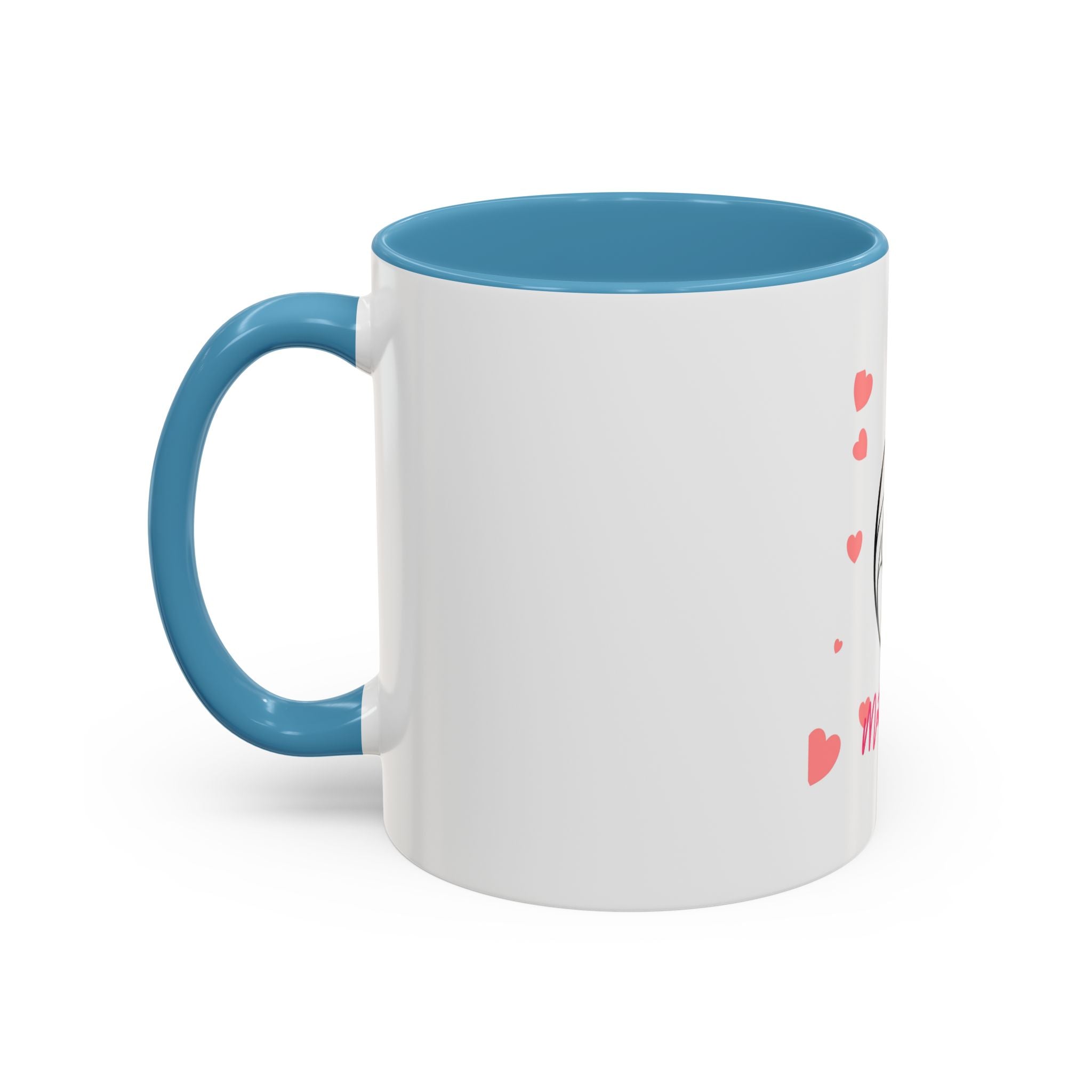 Mother’s Day Coffee Mug — 'Happy Mother’s Day' Heart & Mom-Baby Illustration (Accent 11/15oz)