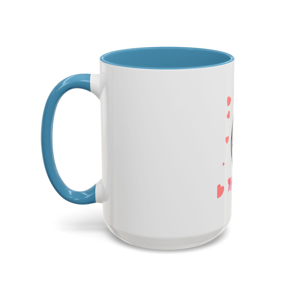 Mother’s Day Coffee Mug — 'Happy Mother’s Day' Heart & Mom-Baby Illustration (Accent 11/15oz)