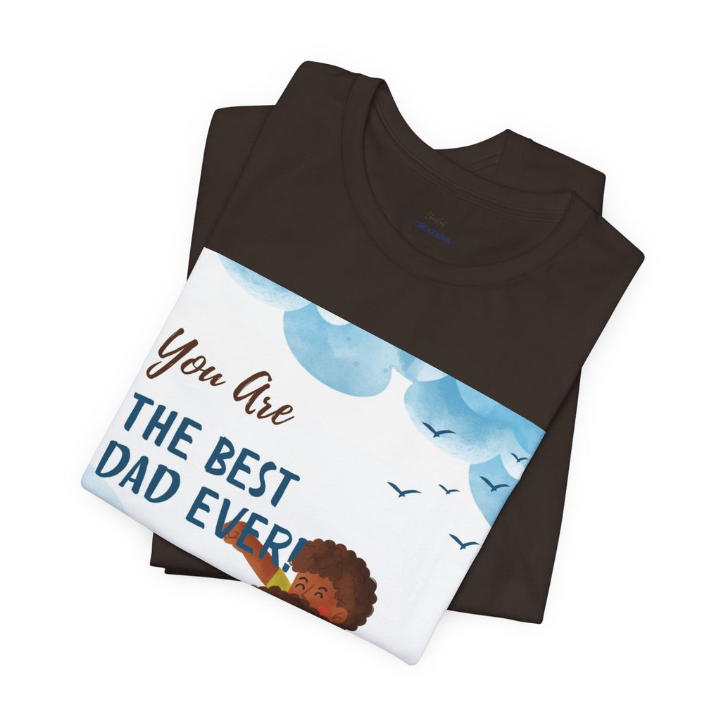 Best Dad Ever T-Shirt – Father & Child Illustration Father's Day Tee