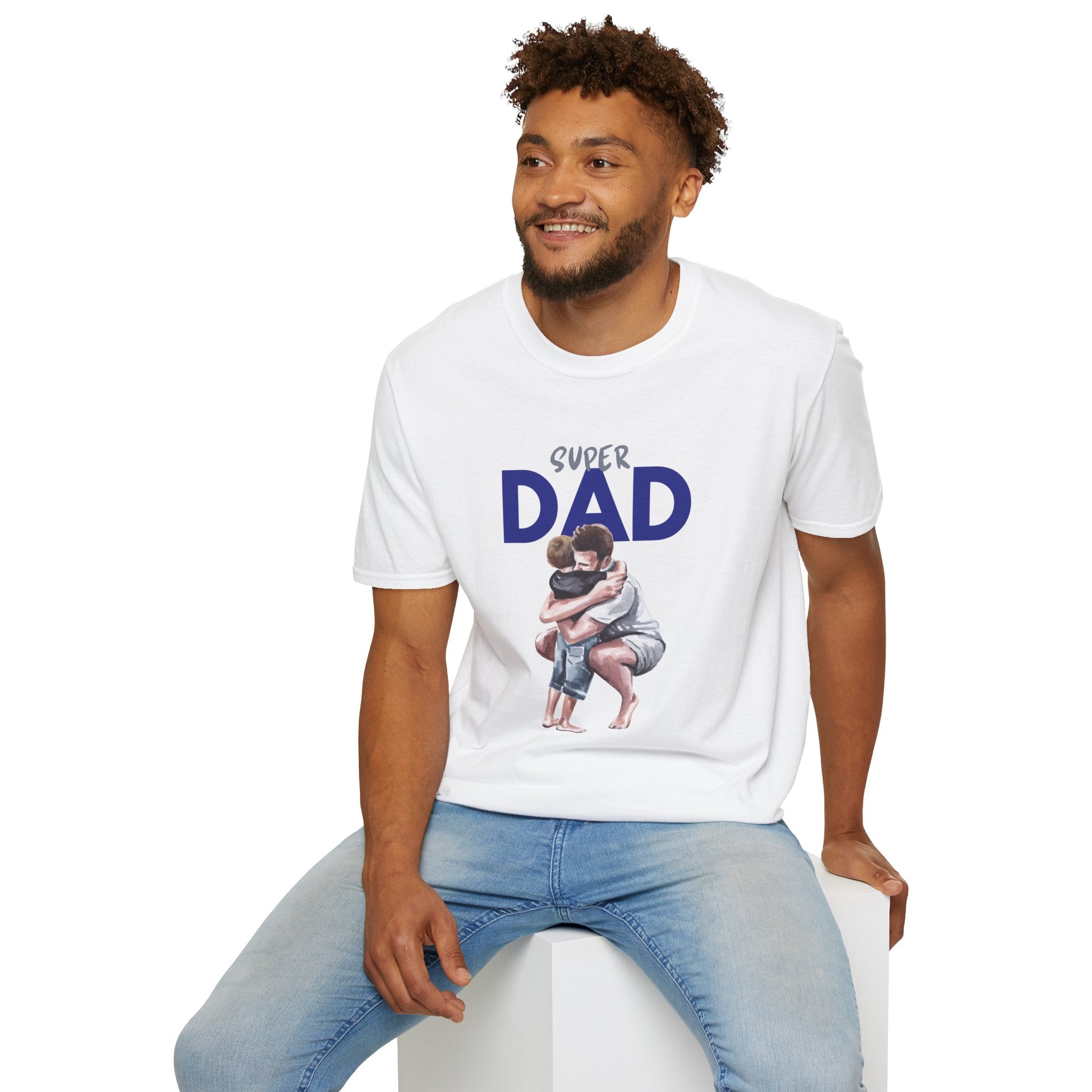 Super Dad T-Shirt — Father and Child Hug Graphic Tee | Father’s Day Gift
