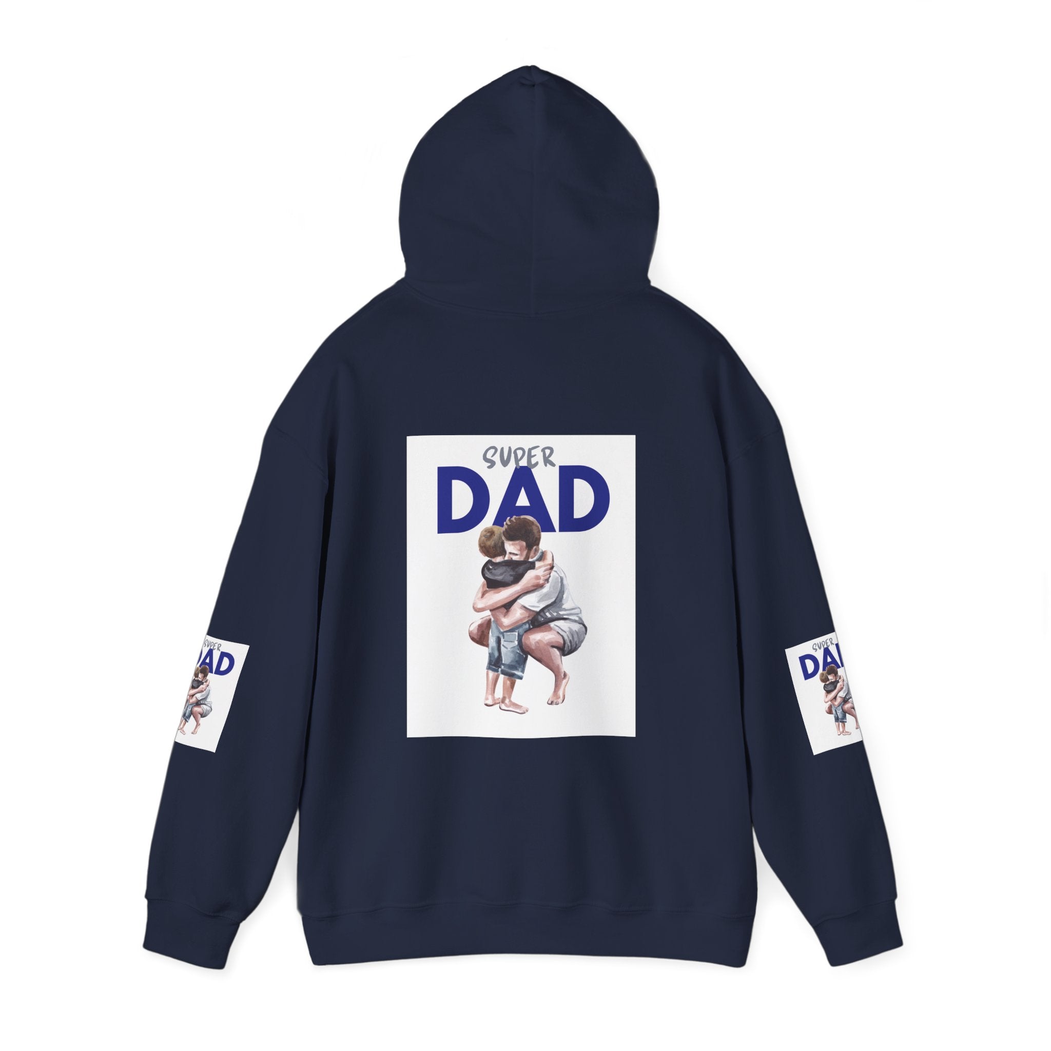 Super Dad Hoodie – Father and Child Hug Graphic Pullover