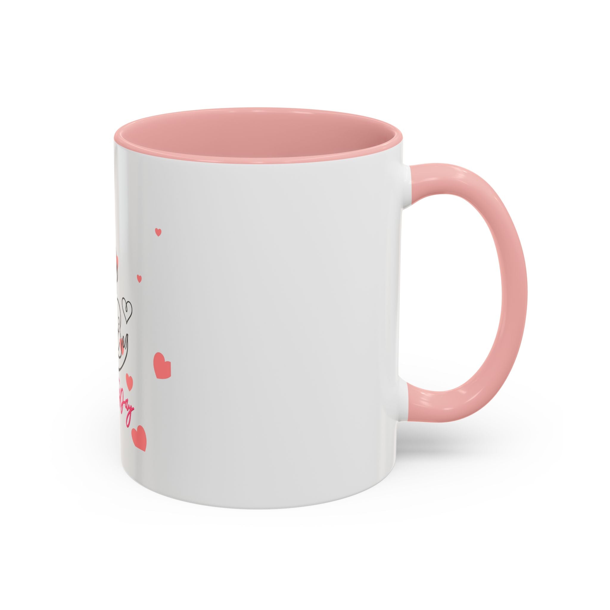 Mother’s Day Coffee Mug — 'Happy Mother’s Day' Heart & Mom-Baby Illustration (Accent 11/15oz)