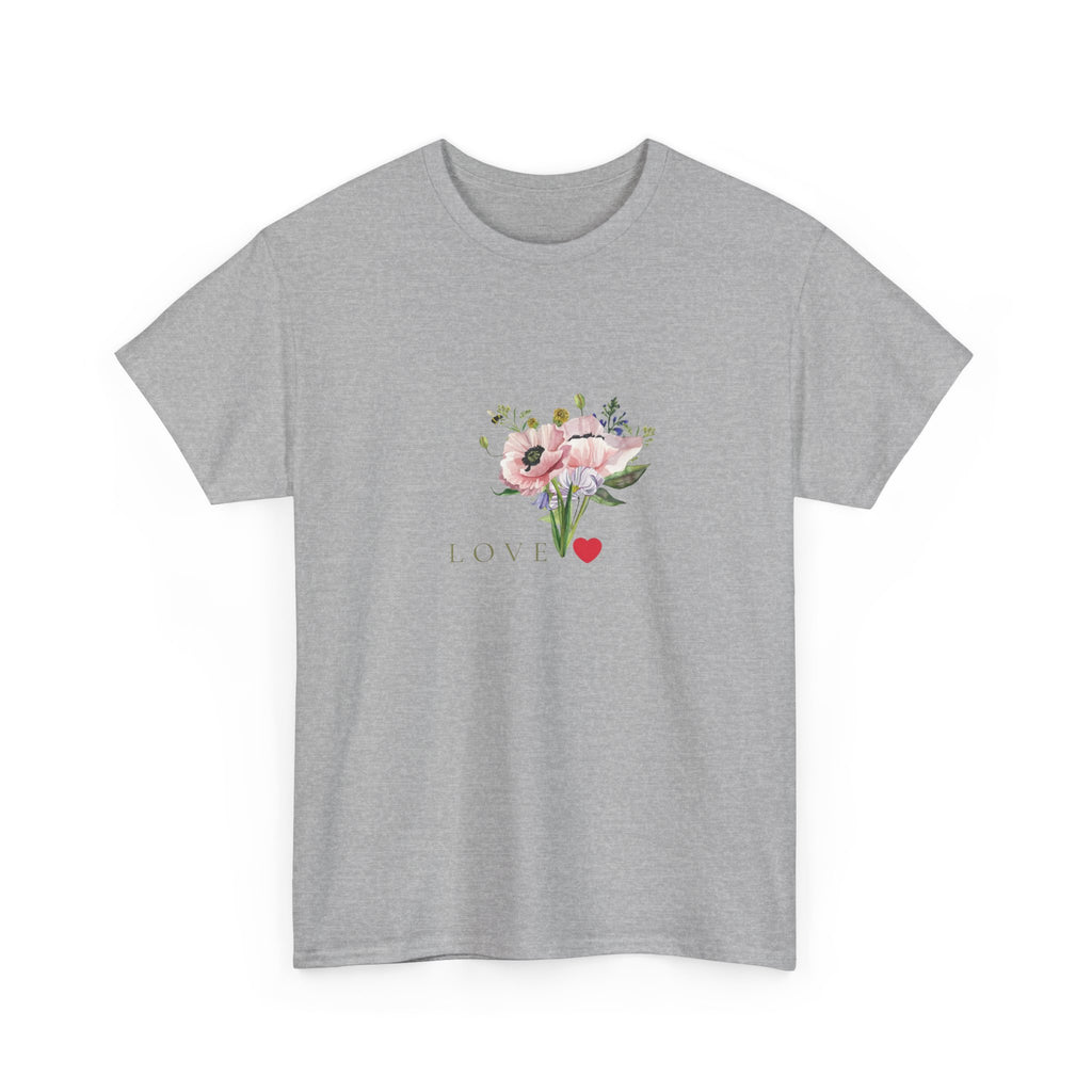 Love Floral Tee — Romantic Bouquet Graphic T‑Shirt