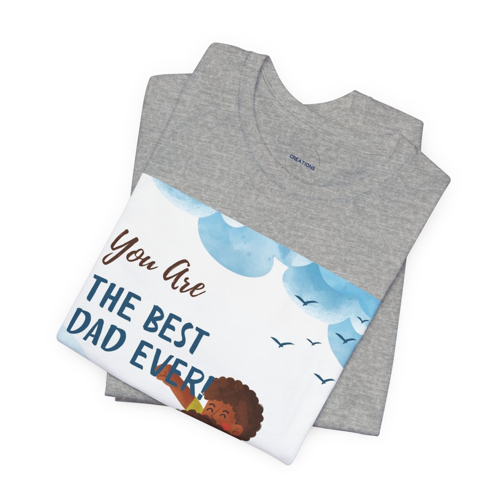 Best Dad Ever T-Shirt – Father & Child Illustration Father's Day Tee