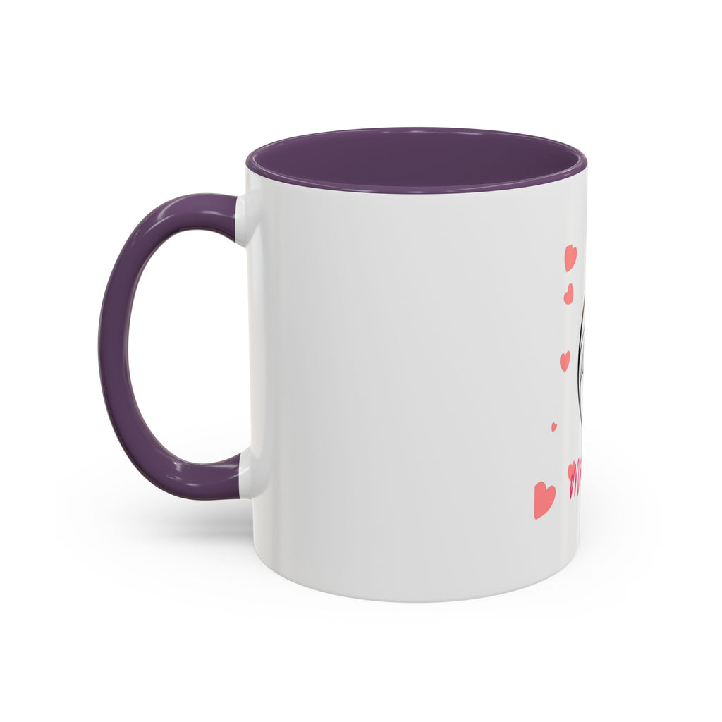 Mother’s Day Coffee Mug — 'Happy Mother’s Day' Heart & Mom-Baby Illustration (Accent 11/15oz)