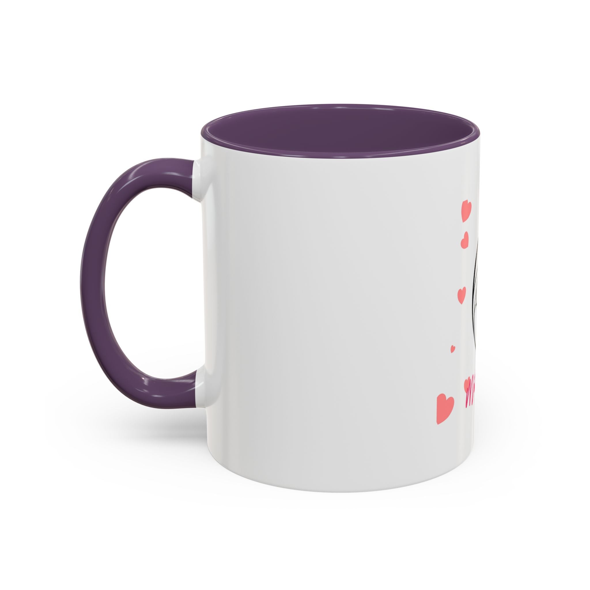 Mother’s Day Coffee Mug — 'Happy Mother’s Day' Heart & Mom-Baby Illustration (Accent 11/15oz)