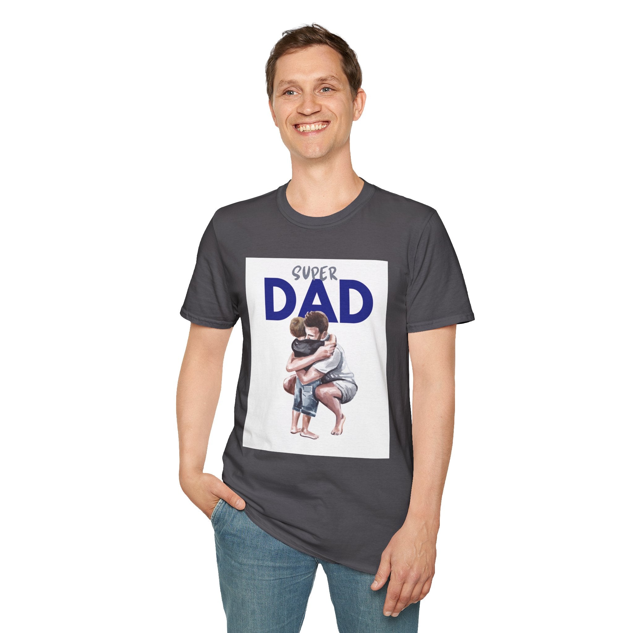 Super Dad T-Shirt — Father and Child Hug Graphic Tee | Father’s Day Gift