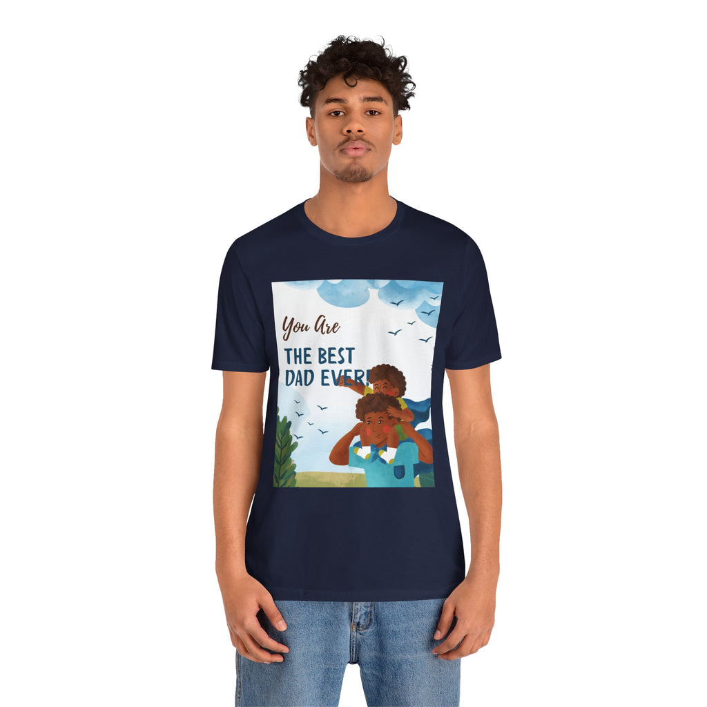 Best Dad Ever T-Shirt – Father & Child Illustration Father's Day Tee