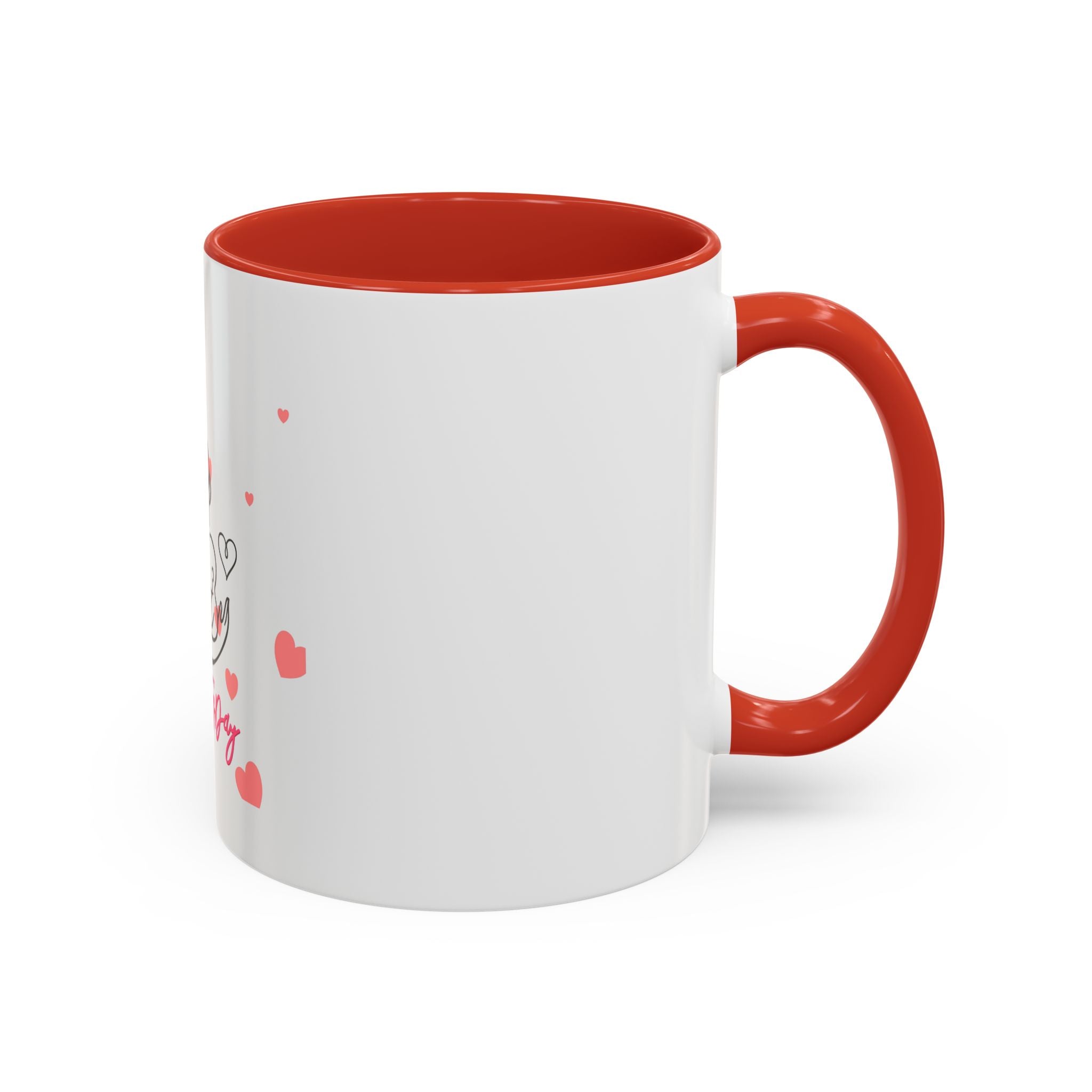 Mother’s Day Coffee Mug — 'Happy Mother’s Day' Heart & Mom-Baby Illustration (Accent 11/15oz)