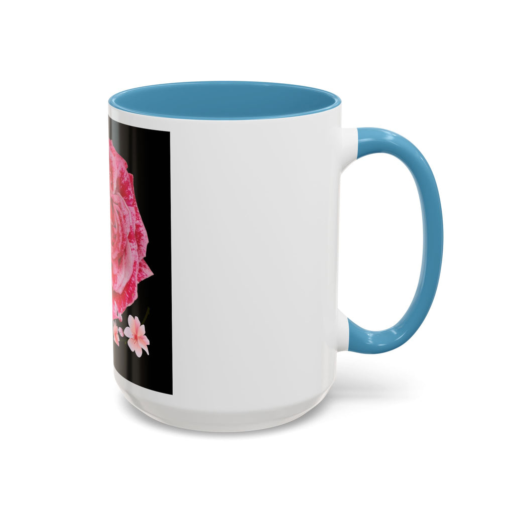 Pink Rose Love Accent Coffee Mug – Floral Valentine Gift (11/15oz)