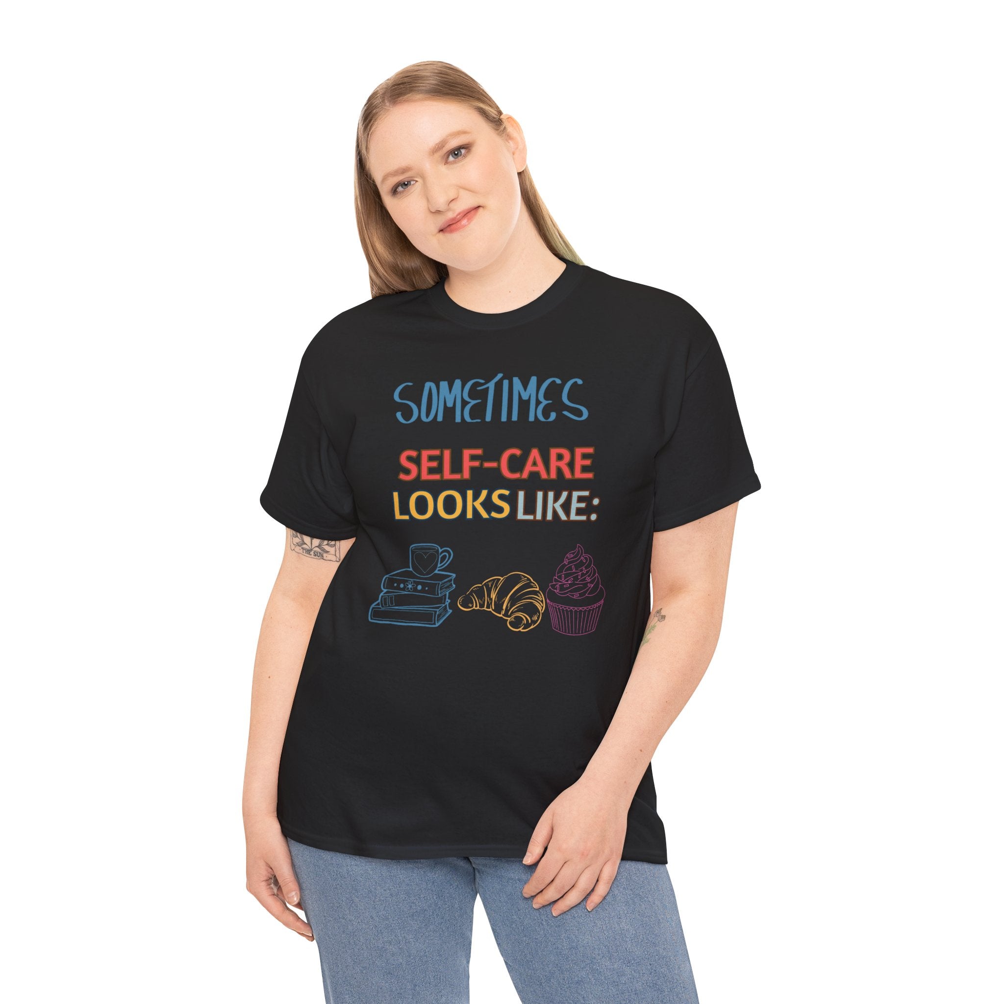 Self-Care Tee — "Sometimes Self-Care Looks Like" Relaxing Day Graphic T-Shirt