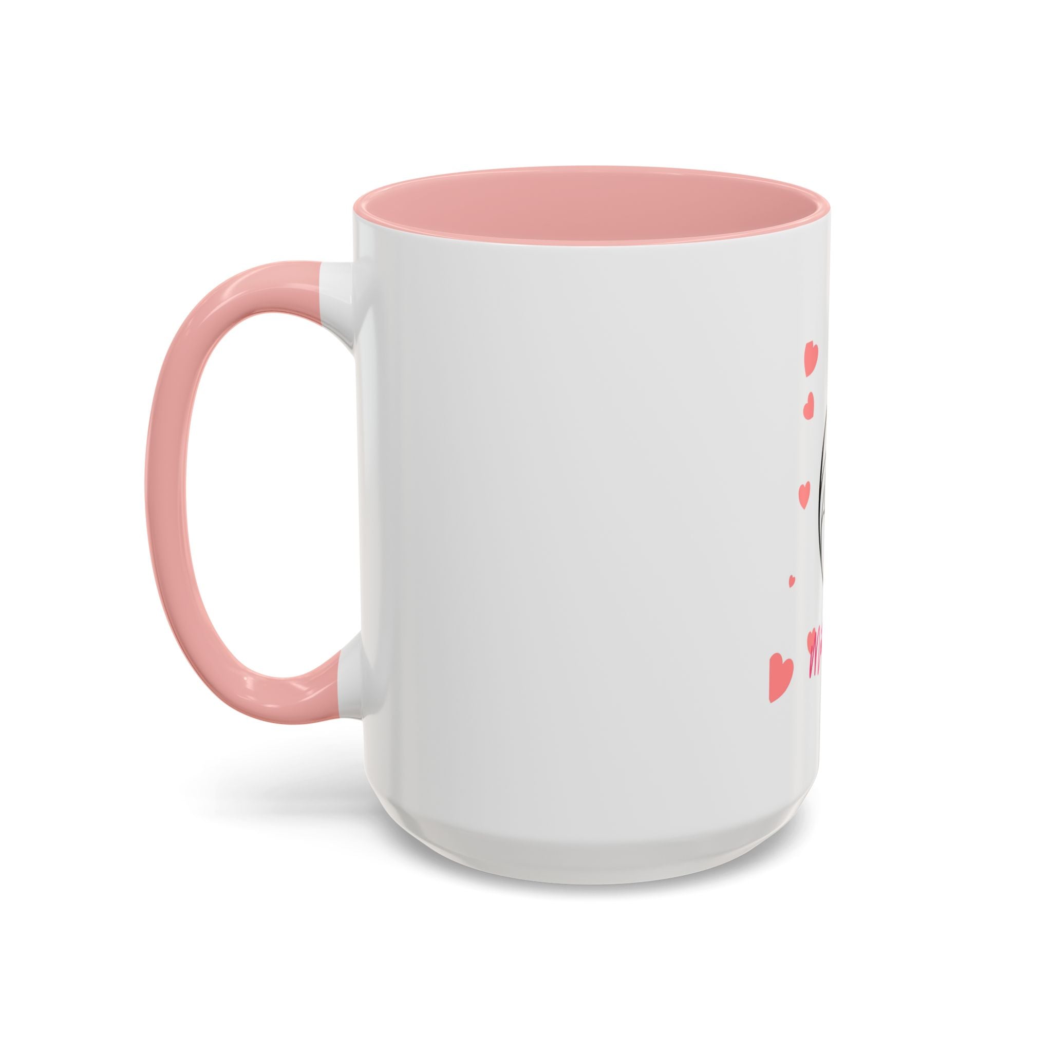 Mother’s Day Coffee Mug — 'Happy Mother’s Day' Heart & Mom-Baby Illustration (Accent 11/15oz)