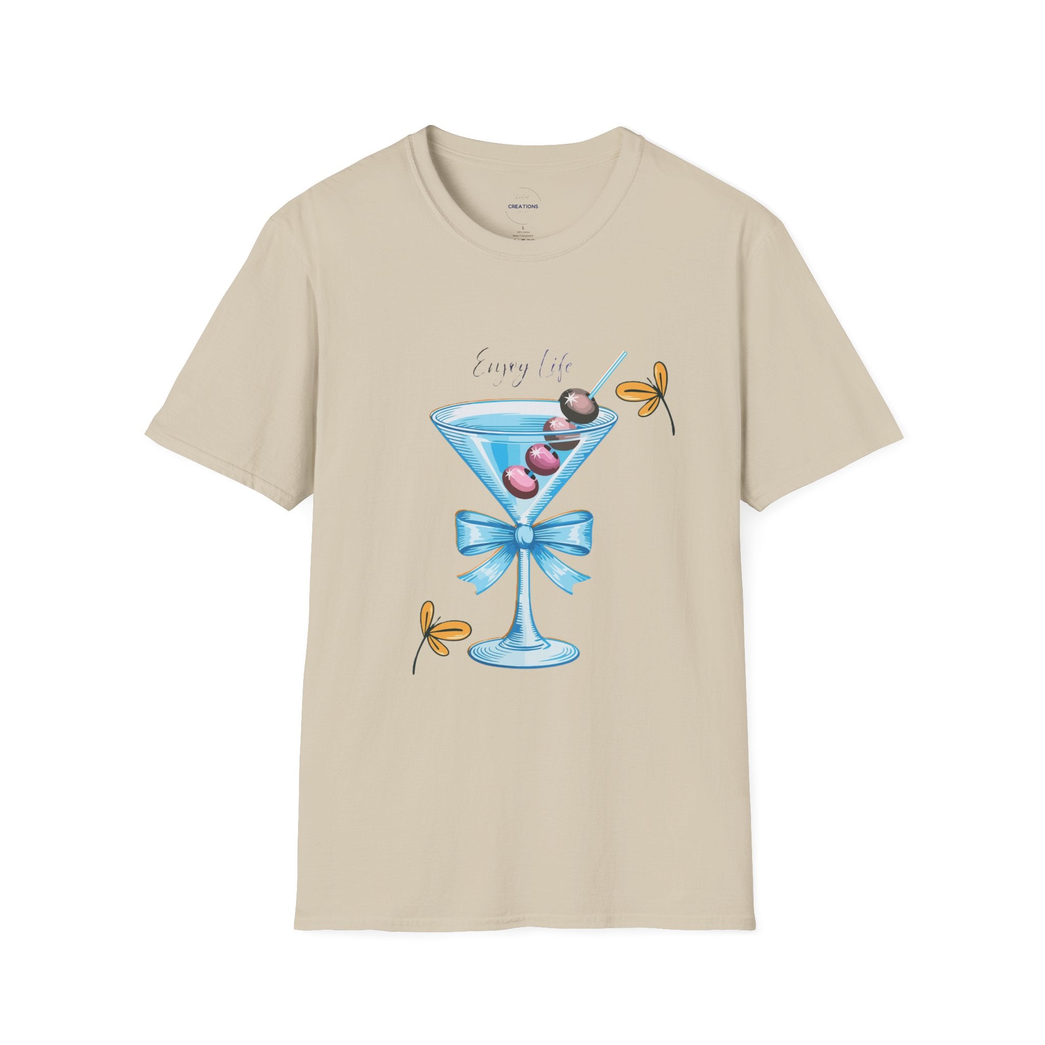 "Every Time" Cocktail Glass Graphic T-Shirt -Martini Cocktail