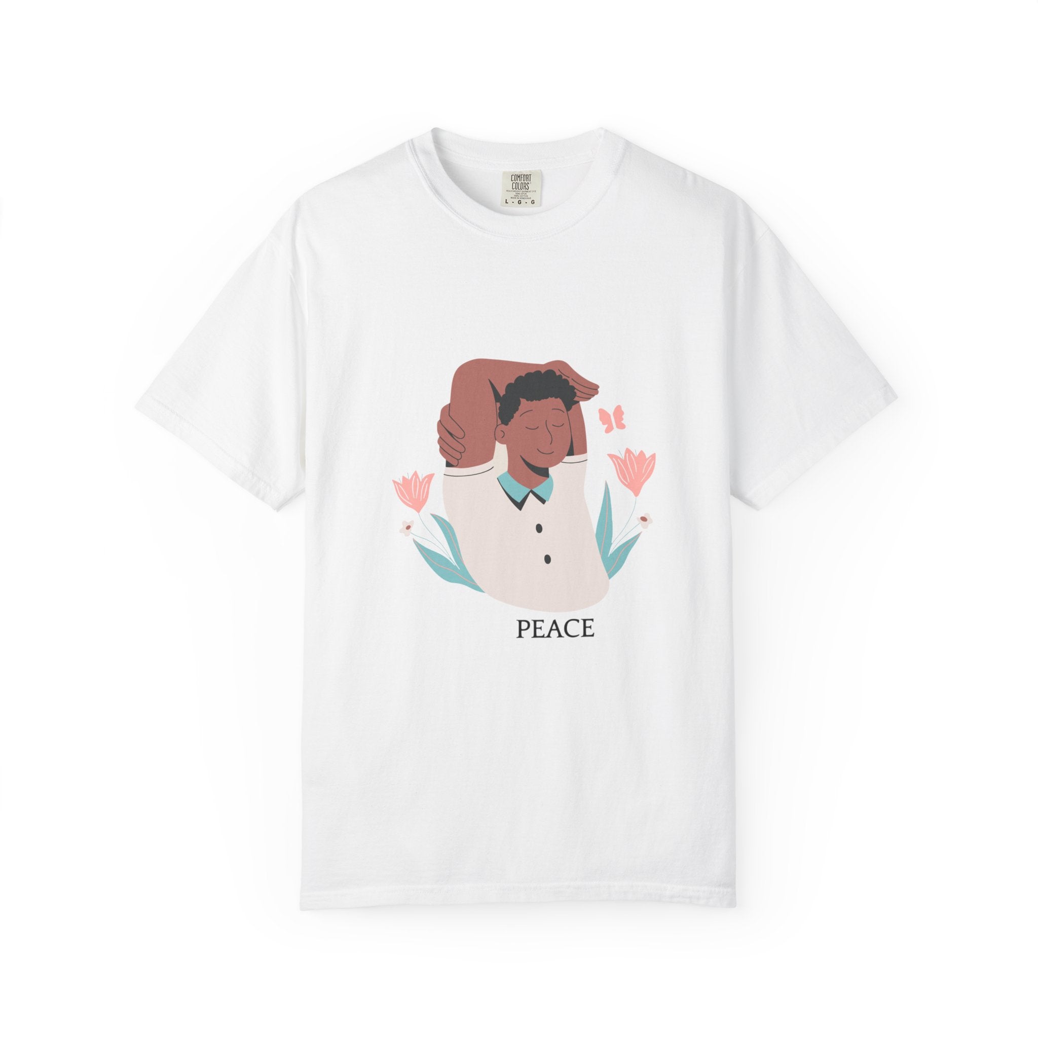 Peace Floral Portrait T-Shirt