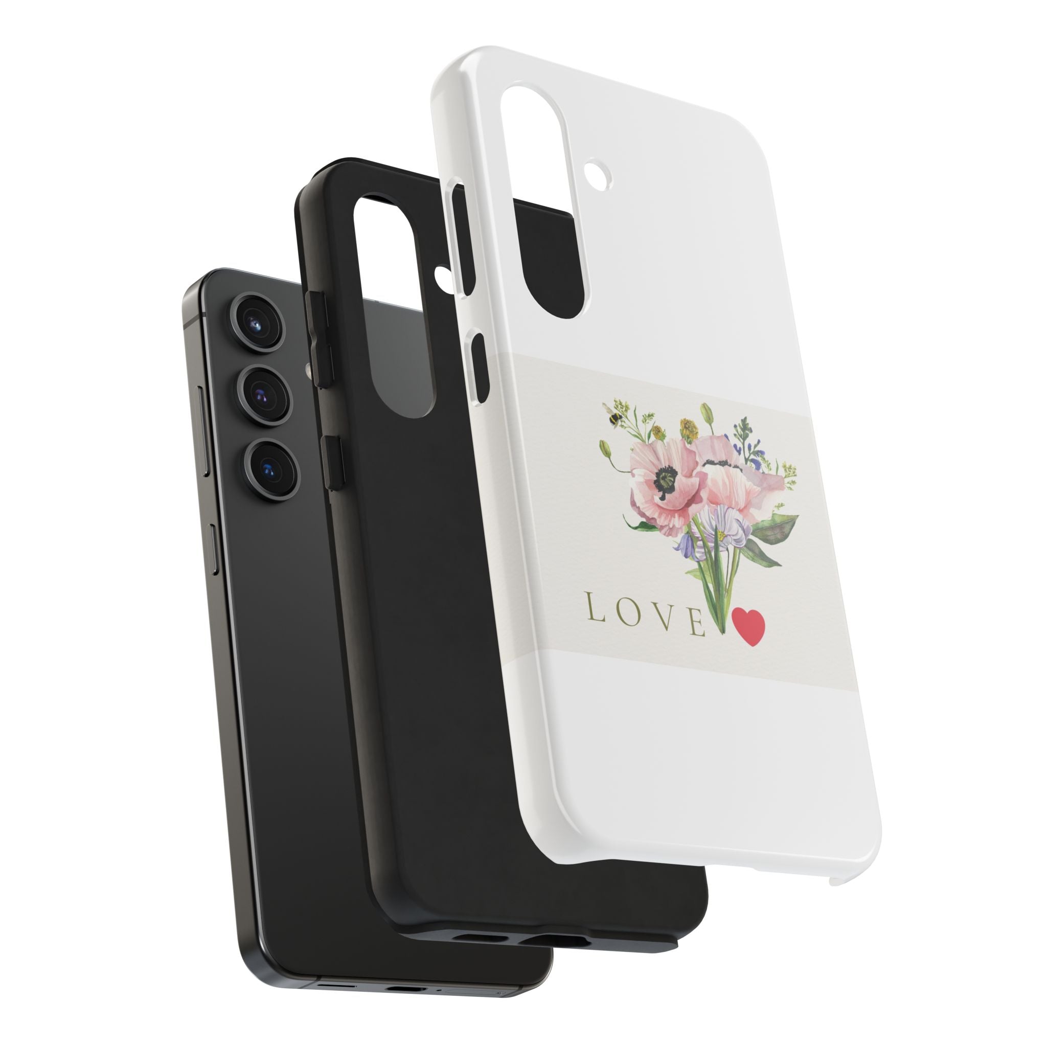 Phone Case — Floral "LOVE" Bouquet Protective Tough Phone Case